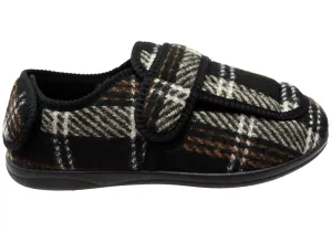 Homyped Mens Arnold 2 Adjustable Strap Extra Extra Wide Slippers Homyped Shoes