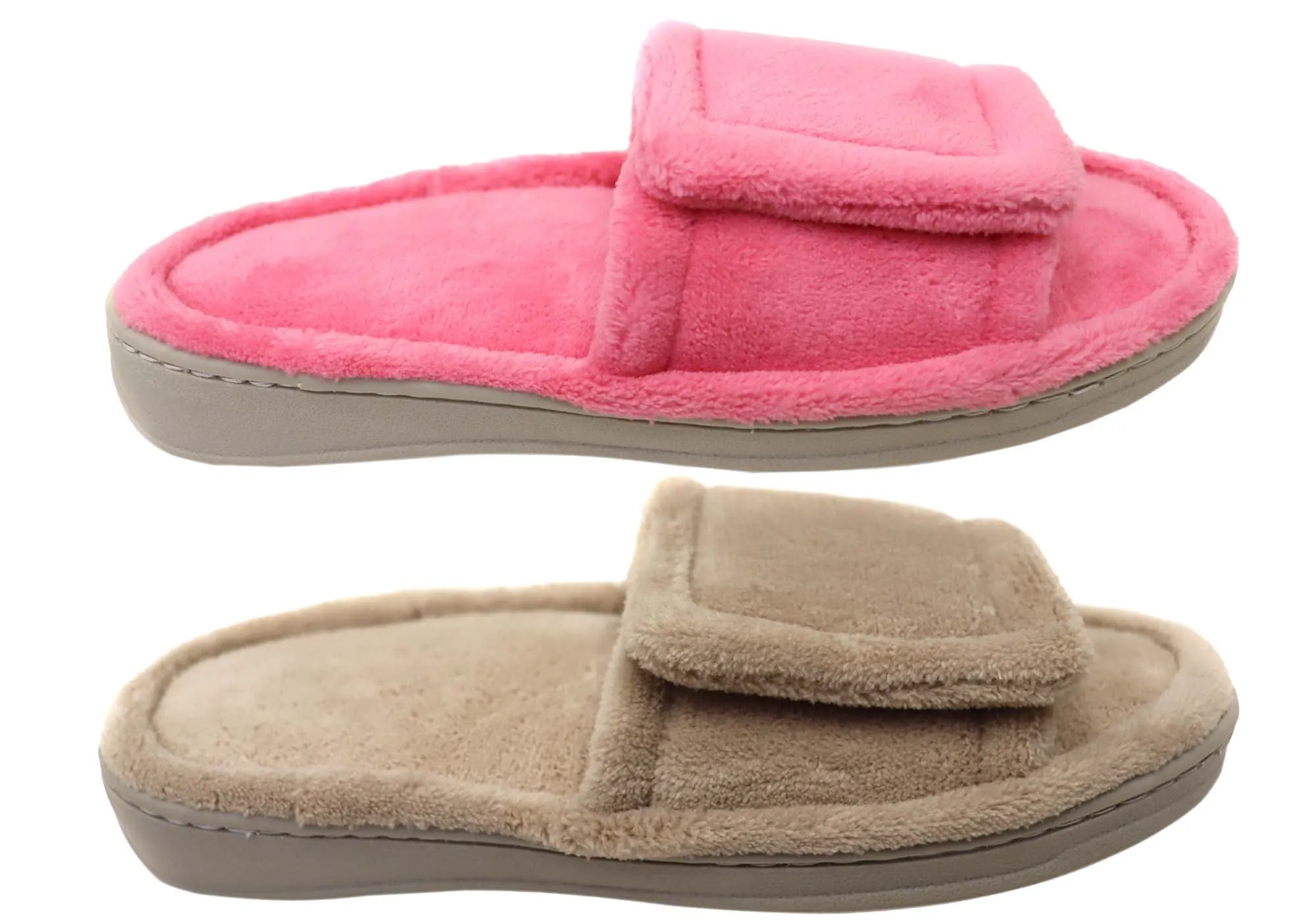 Homyped Una Strap Chaussons Femme Confortables à Large Largeur et Bout Ouvert
