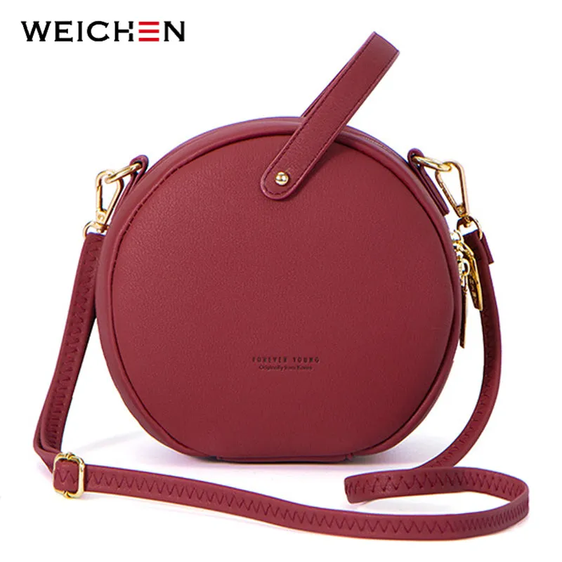 Sac à bandoulière circulaire TENDANCE pour femmes en cuir, sac messager pour femmes, bourse pour dames, sac à main rond Bolsa, sacs Fashion Nova