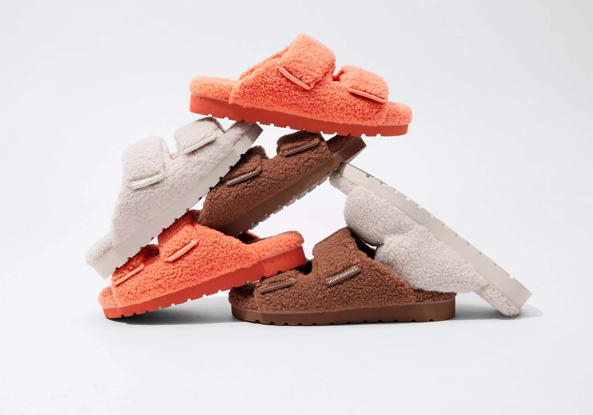 Hush Puppies Chaussons Femme Confortables à Bout Ouvert Doux Hush Puppies