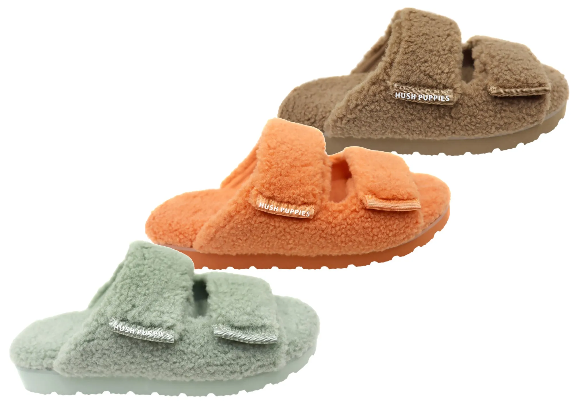 Hush Puppies Chaussons Femme Confortables à Bout Ouvert Doux Hush Puppies