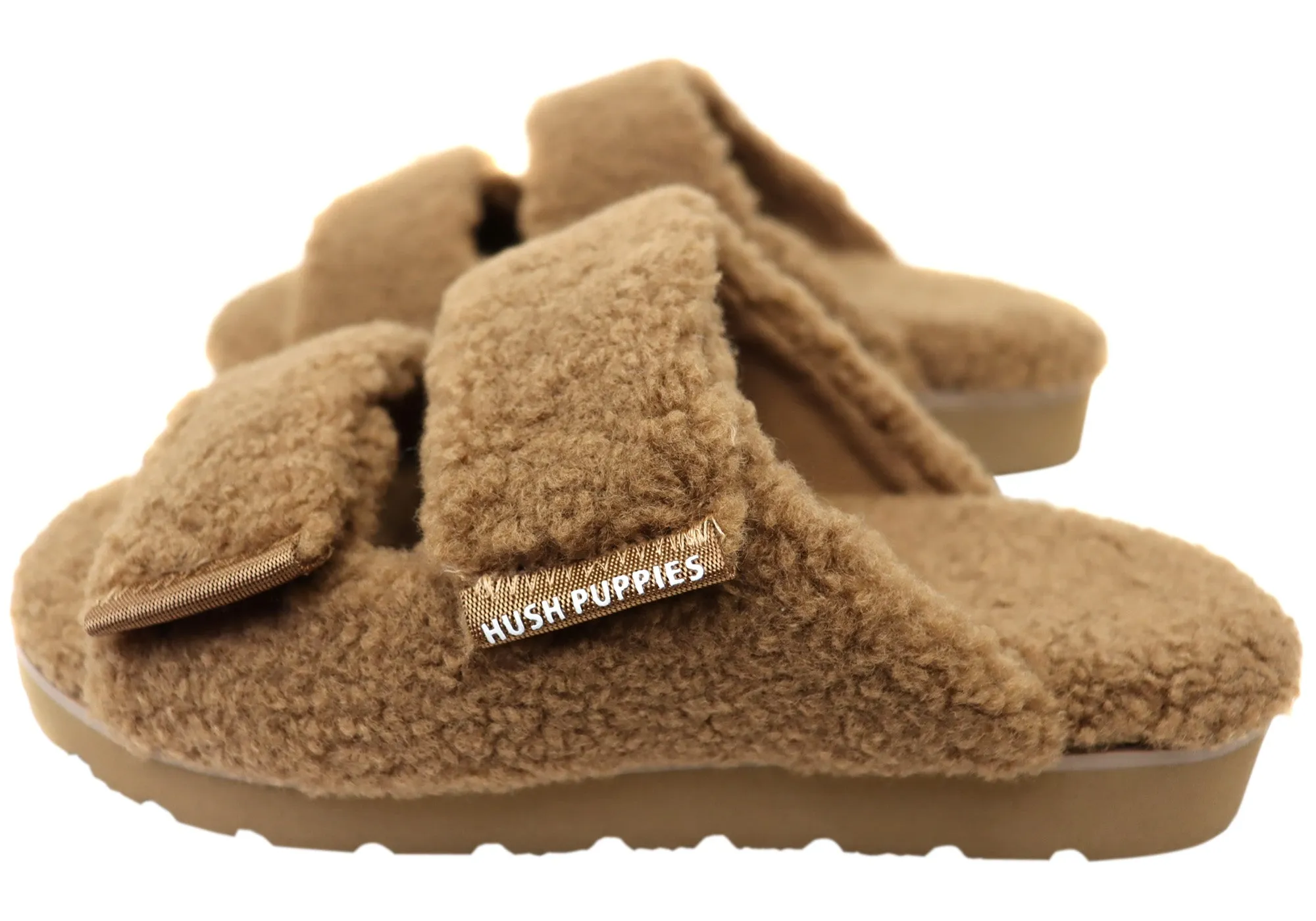Hush Puppies Chaussons Femme Confortables à Bout Ouvert Doux Hush Puppies