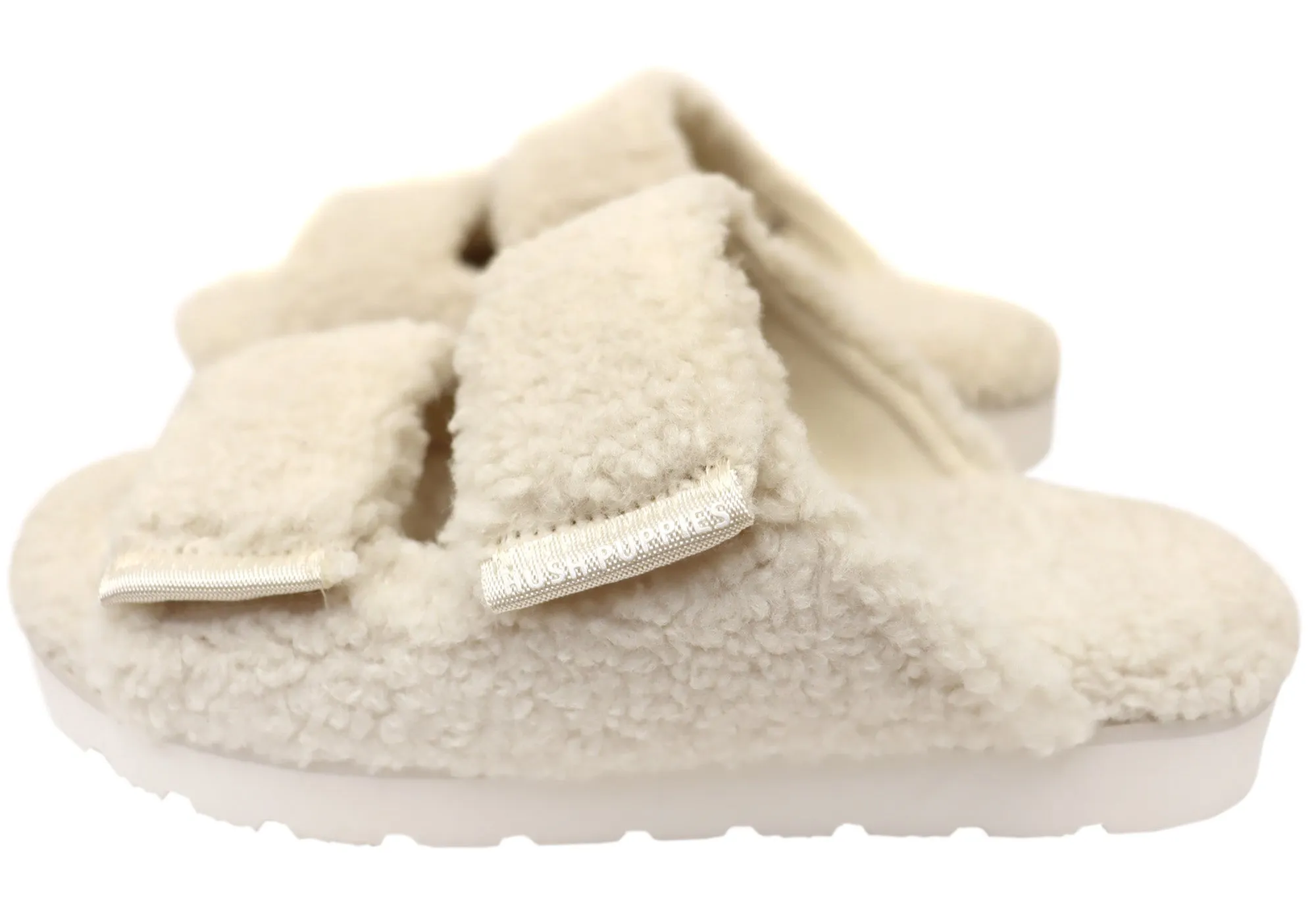 Hush Puppies Chaussons Femme Confortables à Bout Ouvert Doux Hush Puppies