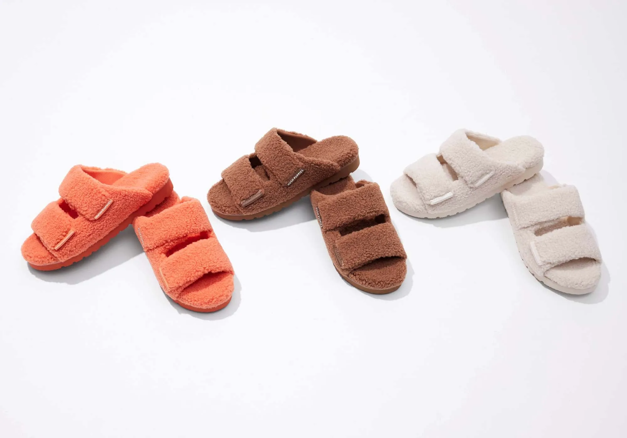 Hush Puppies Chaussons Femme Confortables à Bout Ouvert Doux Hush Puppies