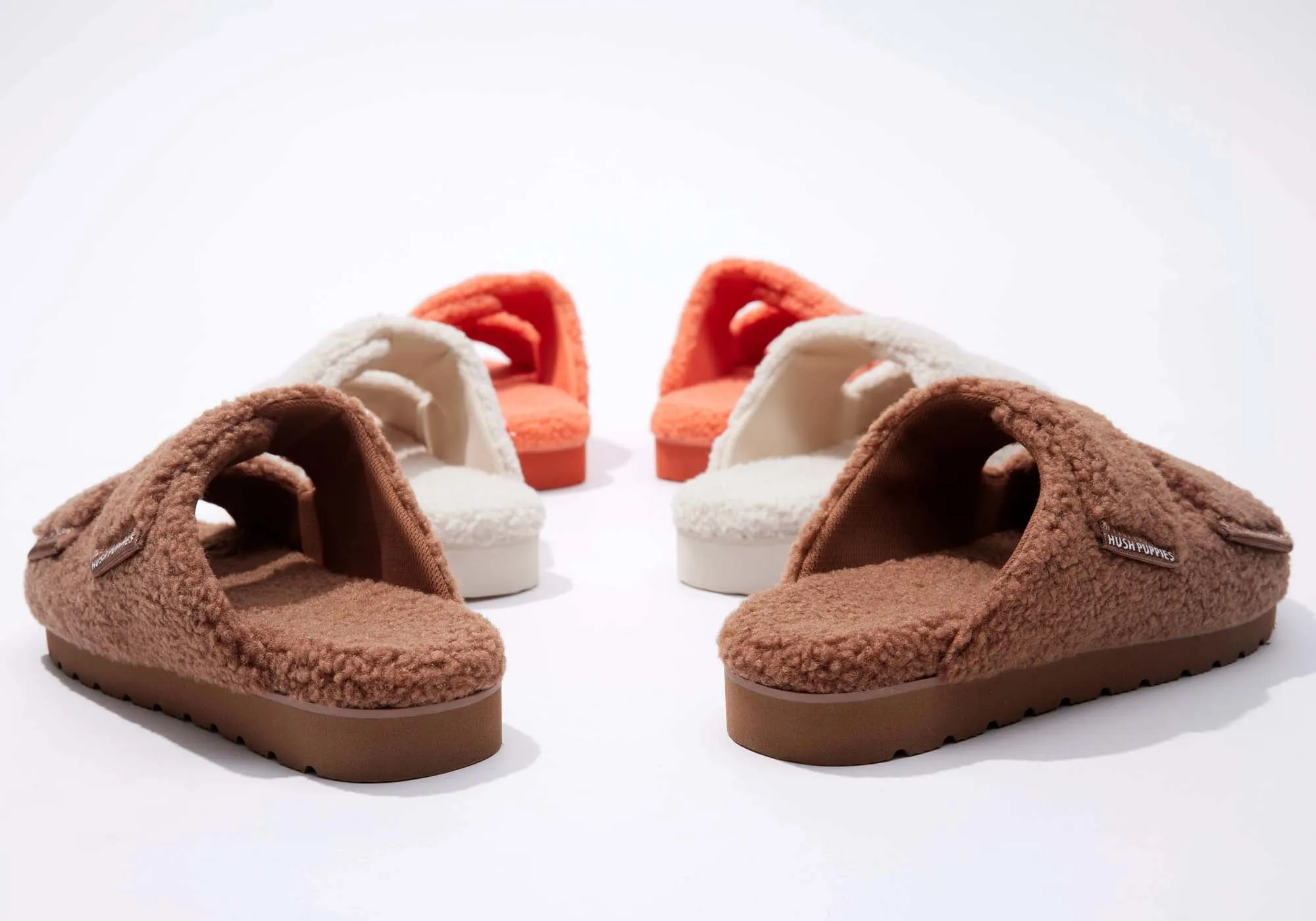 Hush Puppies Chaussons Femme Confortables à Bout Ouvert Doux Hush Puppies