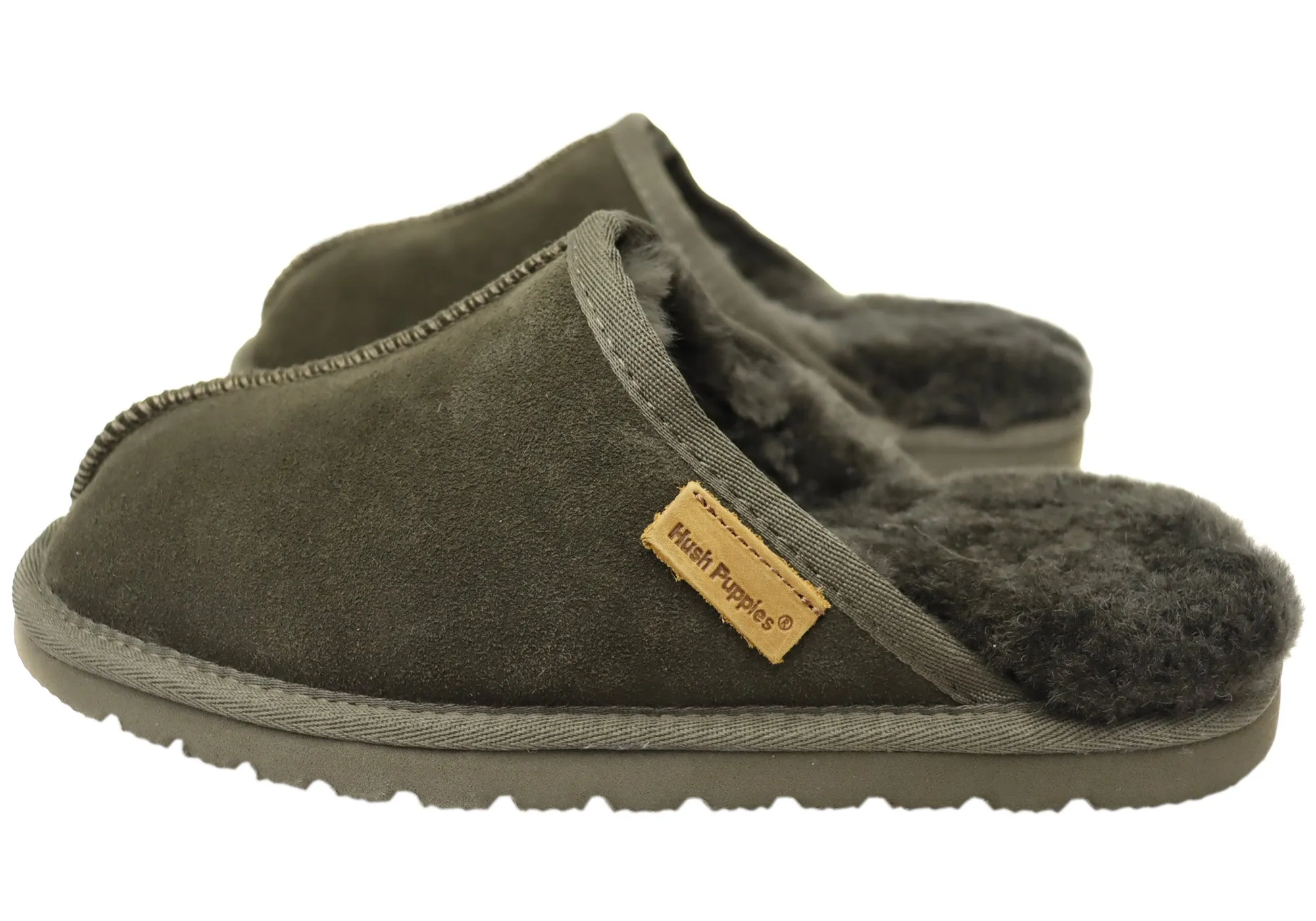 Hush Puppies Loch Chaussons Homme Confortables à Talon Ouvert Chaussures Hush Puppies