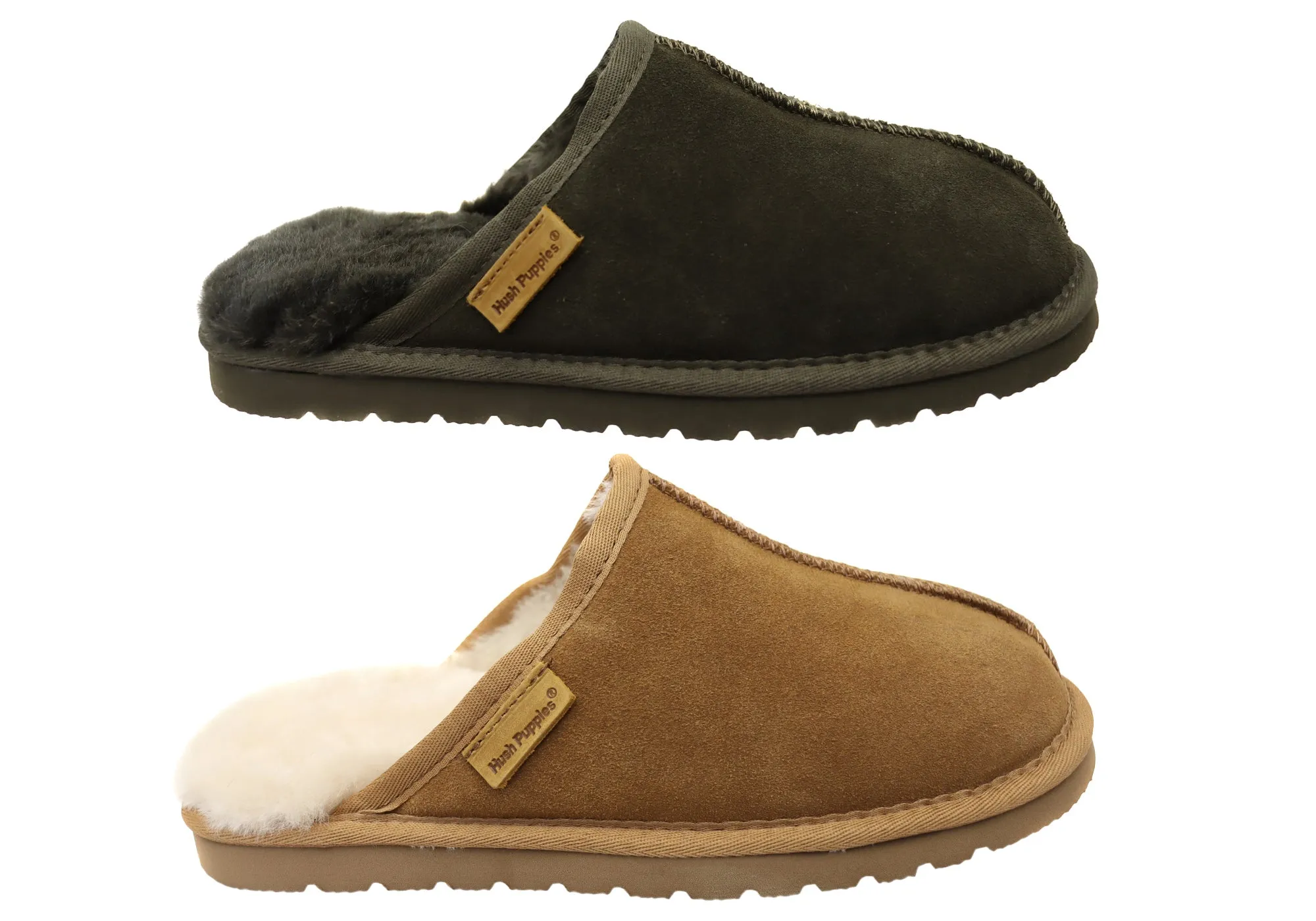 Hush Puppies Loch Chaussons Homme Confortables à Talon Ouvert Chaussures Hush Puppies