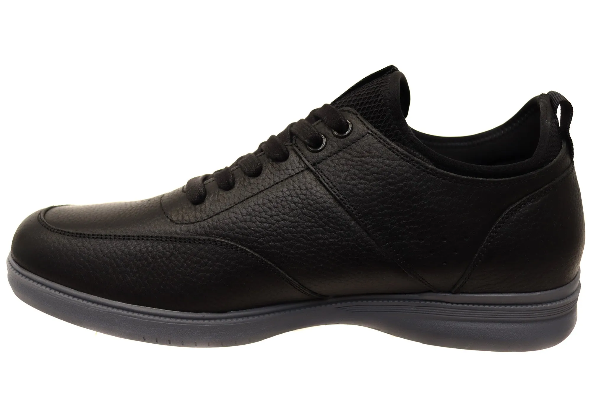 Chaussures confortables en cuir Hush Puppies Lotad pour hommes, largeur extra large