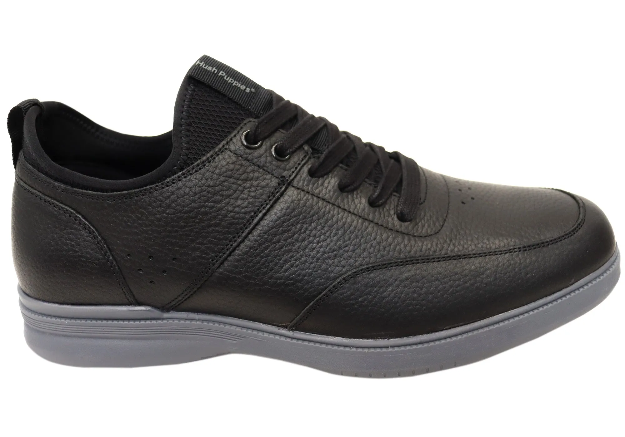 Chaussures confortables en cuir Hush Puppies Lotad pour hommes, largeur extra large