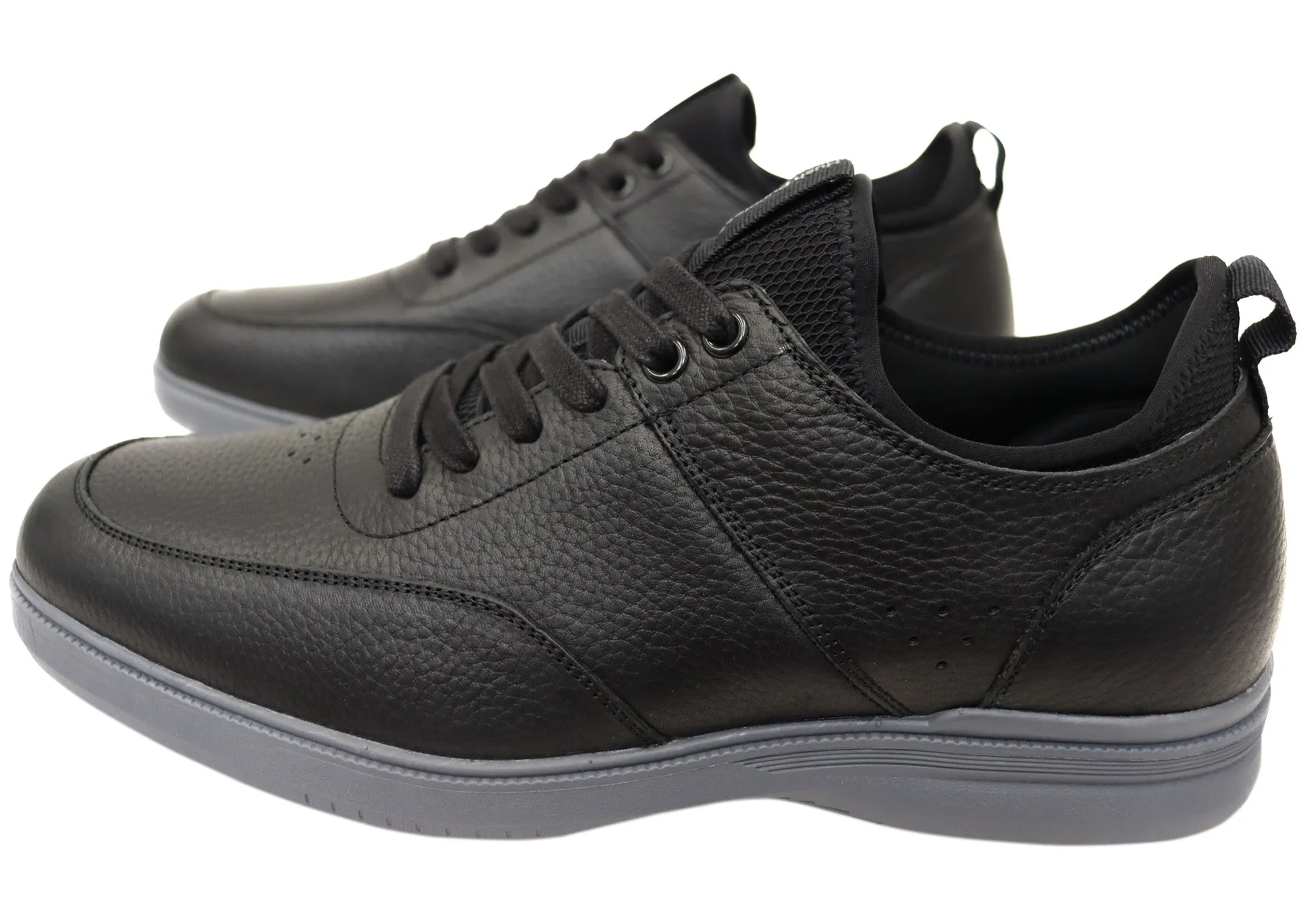 Chaussures confortables en cuir Hush Puppies Lotad pour hommes, largeur extra large