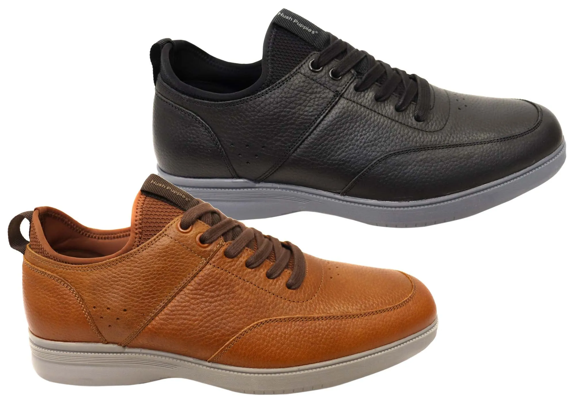 Chaussures confortables en cuir Hush Puppies Lotad pour hommes, largeur extra large