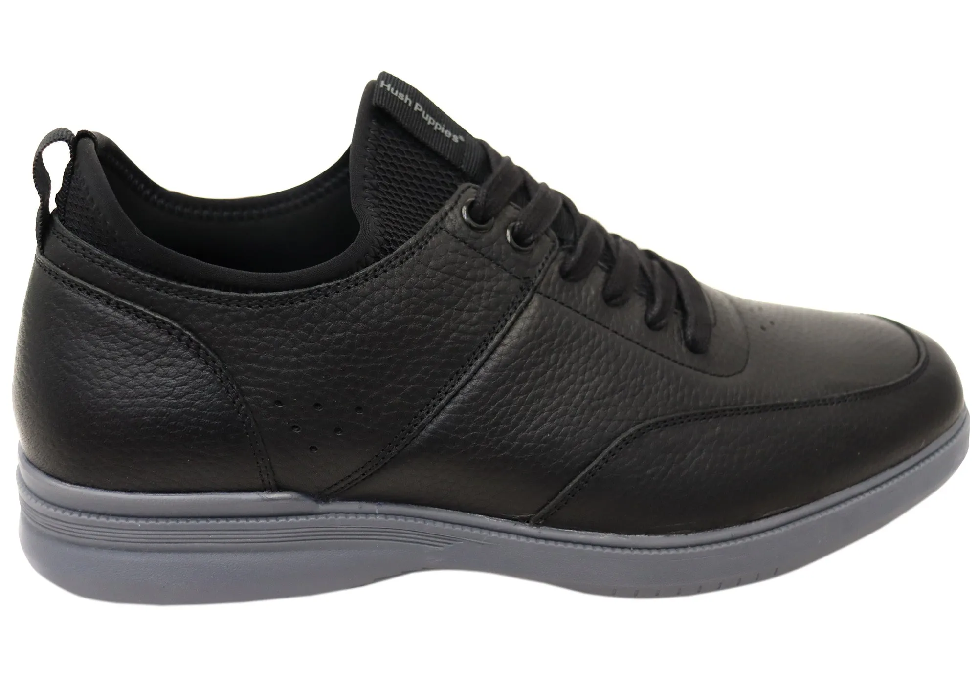 Chaussures confortables en cuir Hush Puppies Lotad pour hommes, largeur extra large