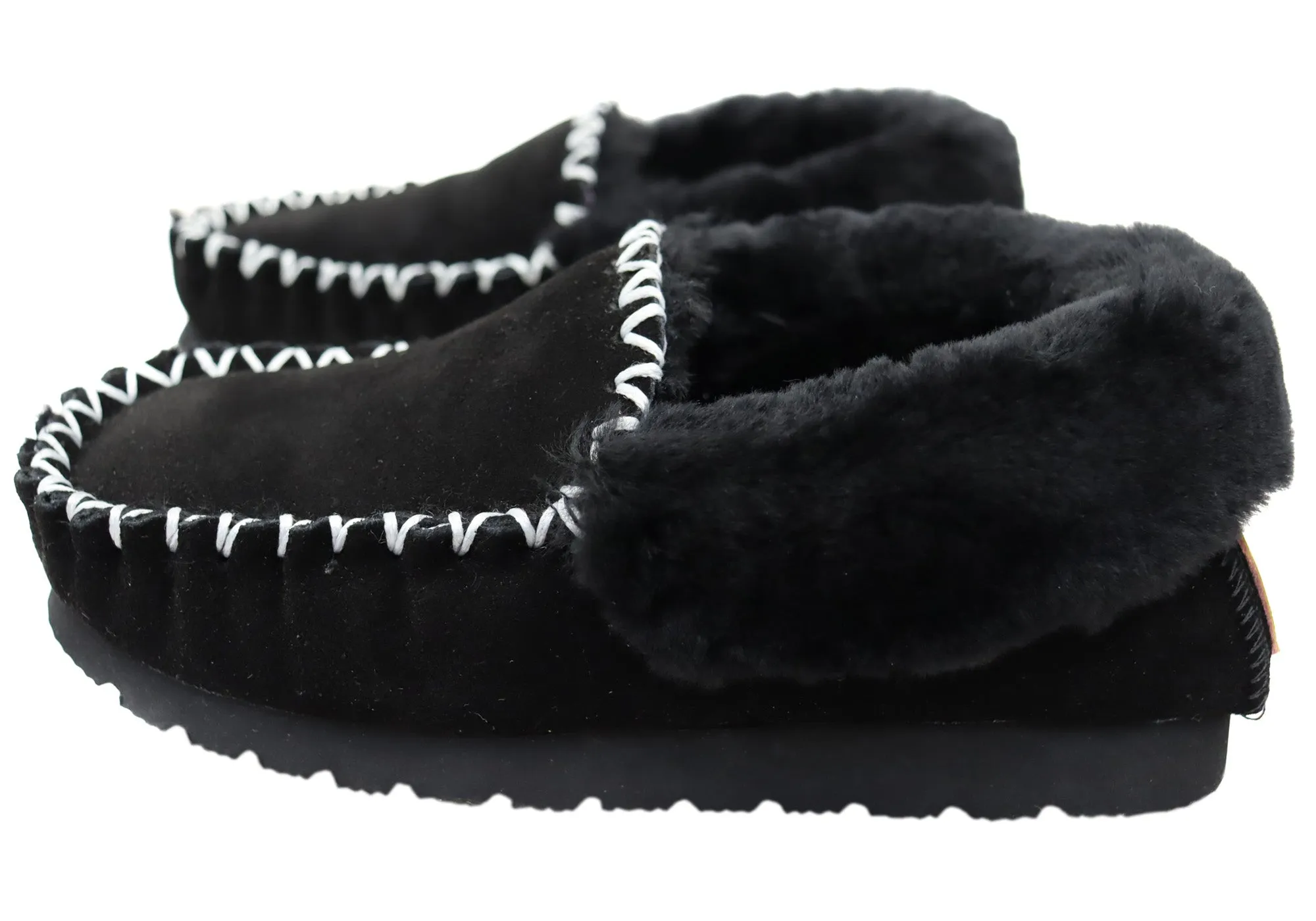 Hush Puppies Chaussons Mocassins Confortables pour Homme à Poils Longs Hush Puppies
