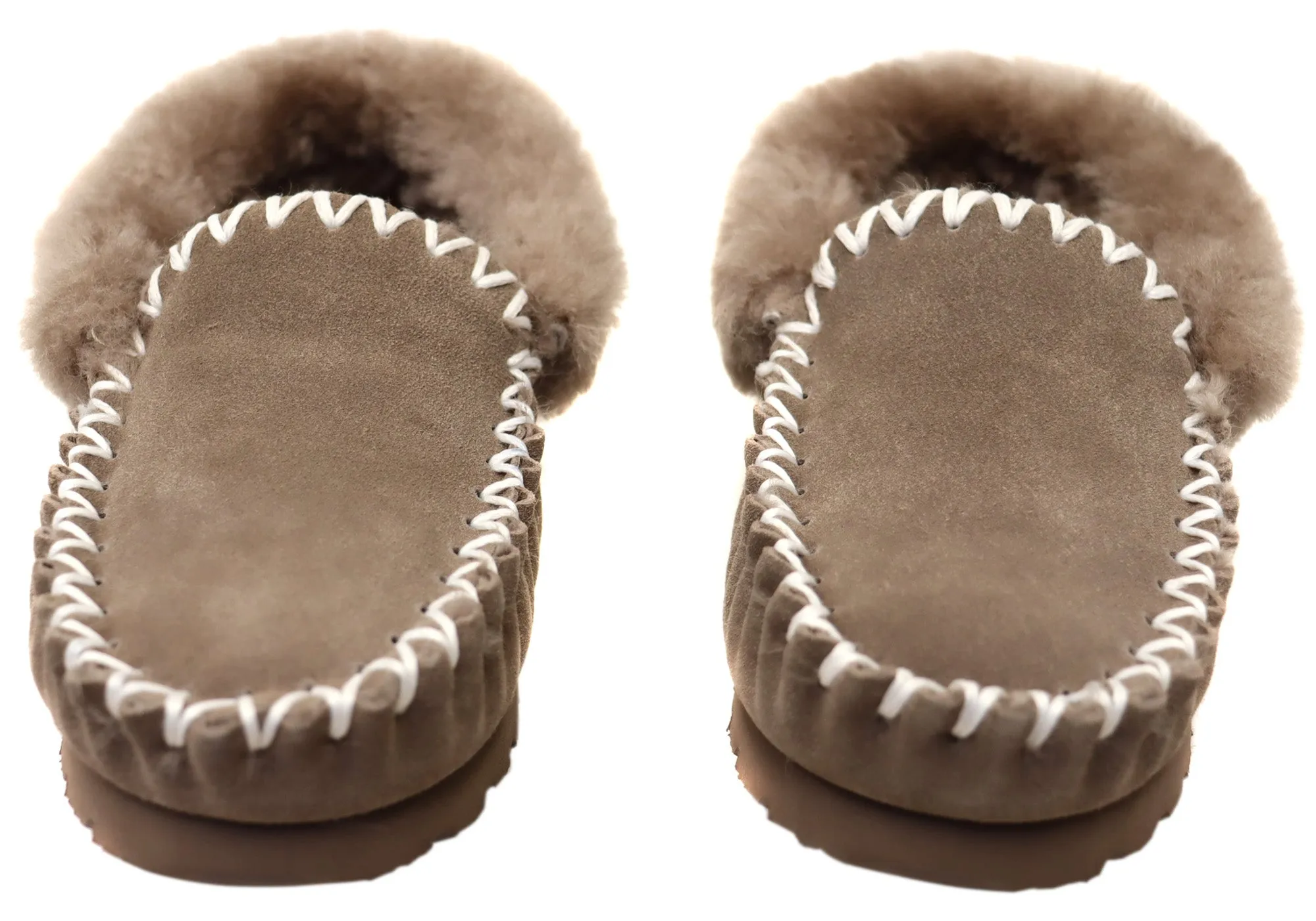 Hush Puppies Chaussons Mocassins Confortables pour Femmes à Poils Longs Hush Puppies