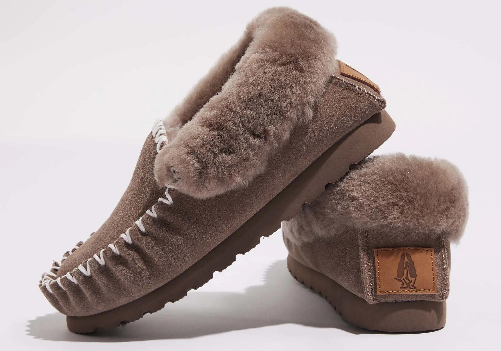 Hush Puppies Chaussons Mocassins Confortables pour Femmes à Poils Longs Hush Puppies