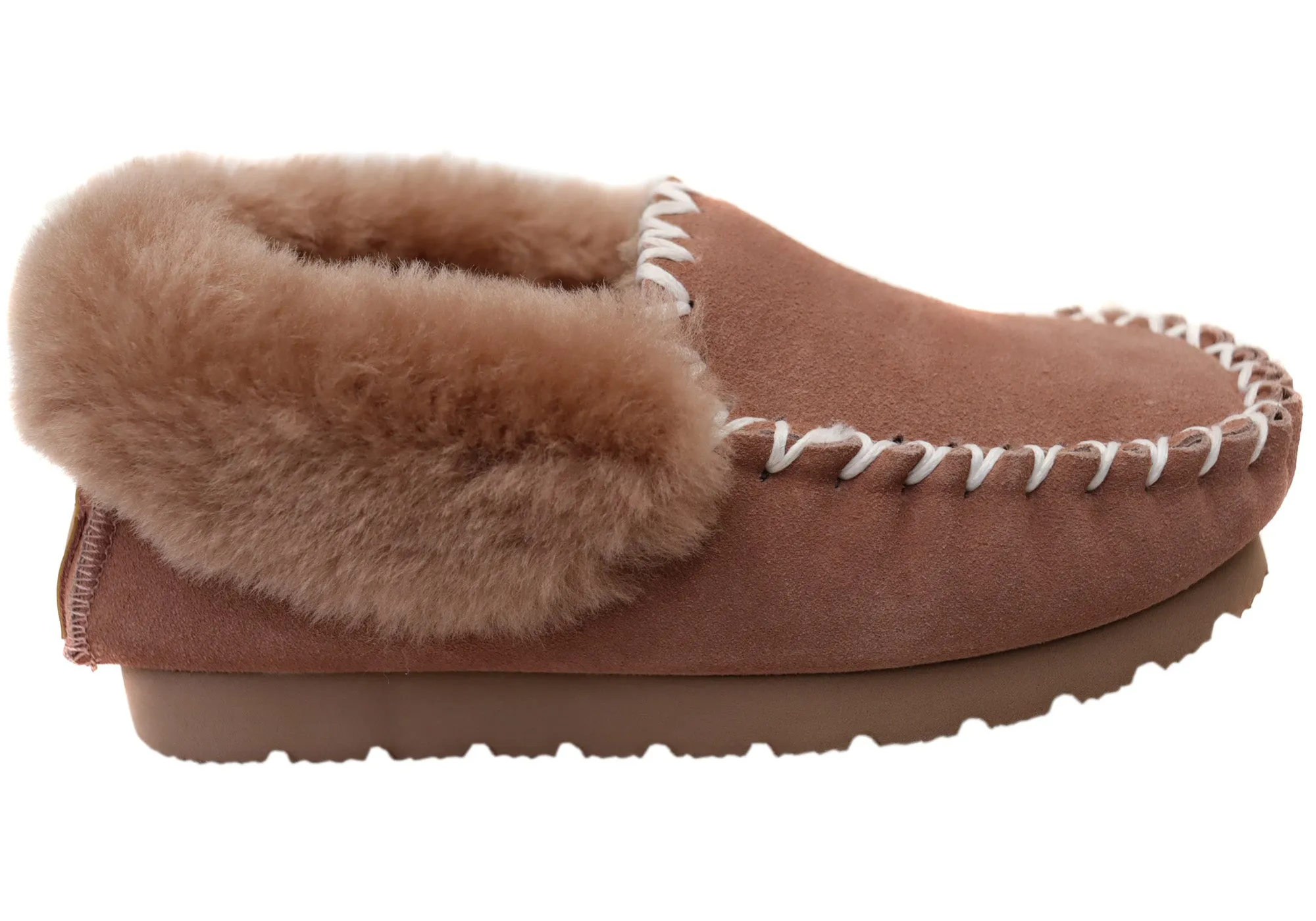Hush Puppies Chaussons Mocassins Confortables pour Femmes à Poils Longs Hush Puppies
