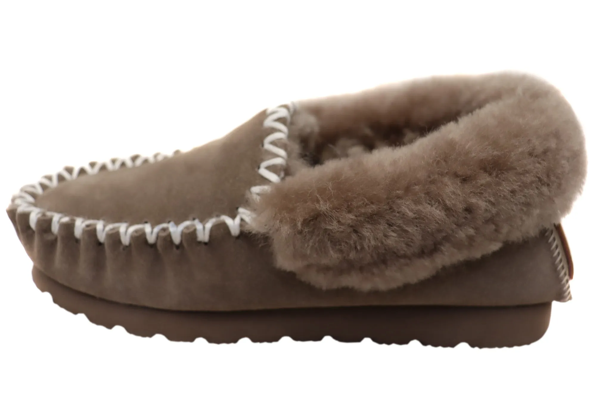 Hush Puppies Chaussons Mocassins Confortables pour Femmes à Poils Longs Hush Puppies