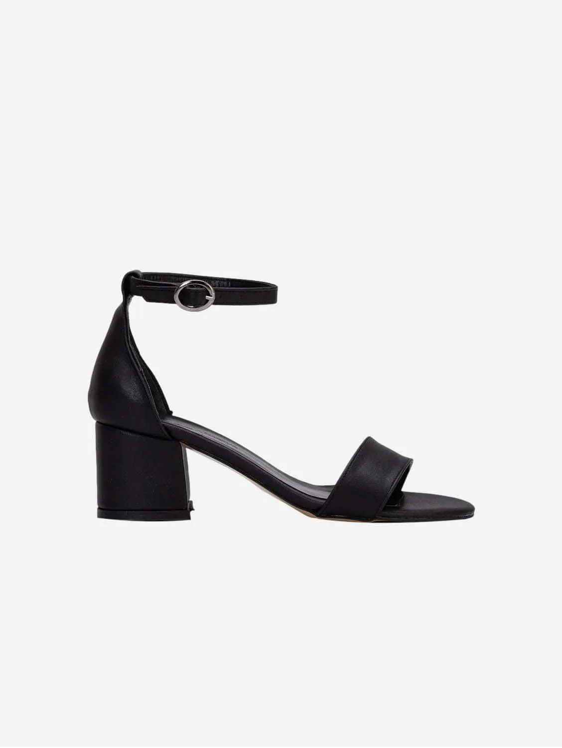 Iva Escarpin à Talon Bas en Simili Cuir Vegan | Noir