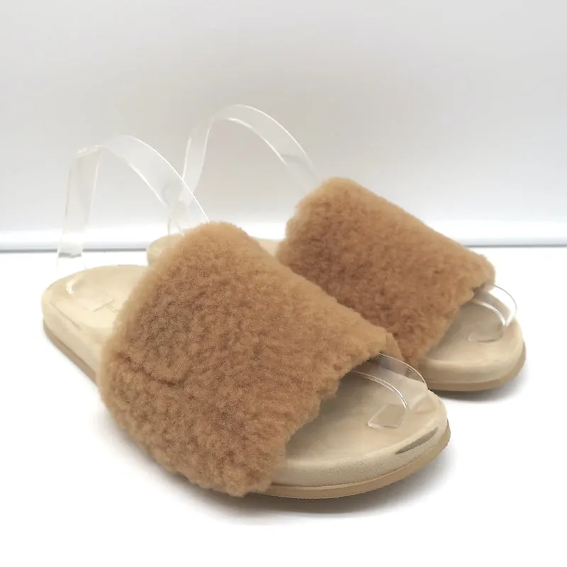 Sandales à glissière en peau retournée Jenni Kayne Naturel Taille 41