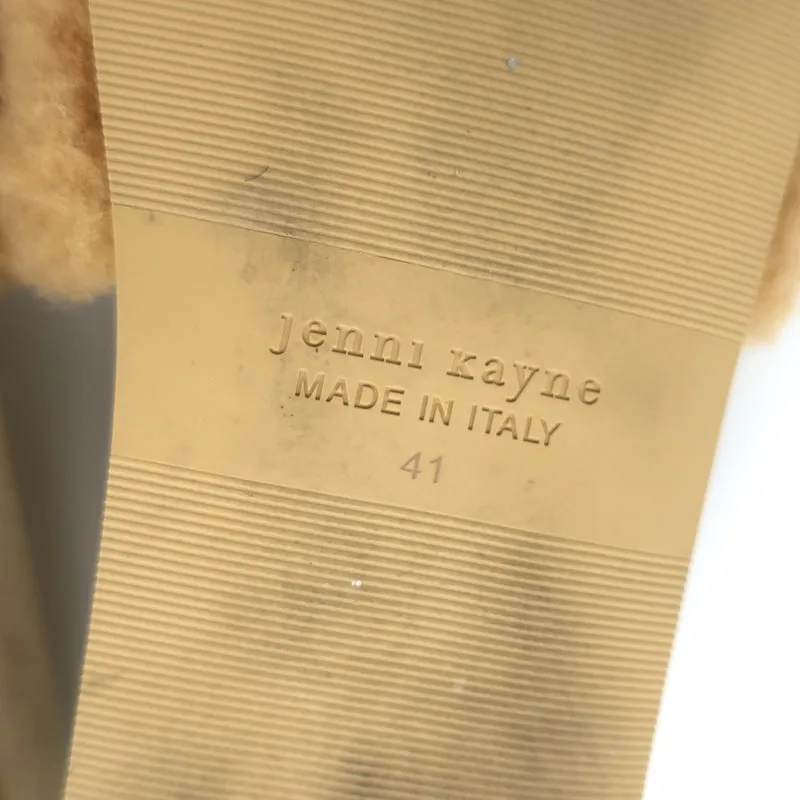 Sandales à glissière en peau retournée Jenni Kayne Naturel Taille 41