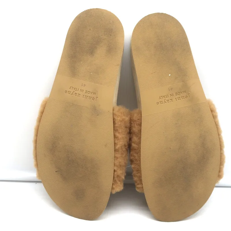 Sandales à glissière en peau retournée Jenni Kayne Naturel Taille 41
