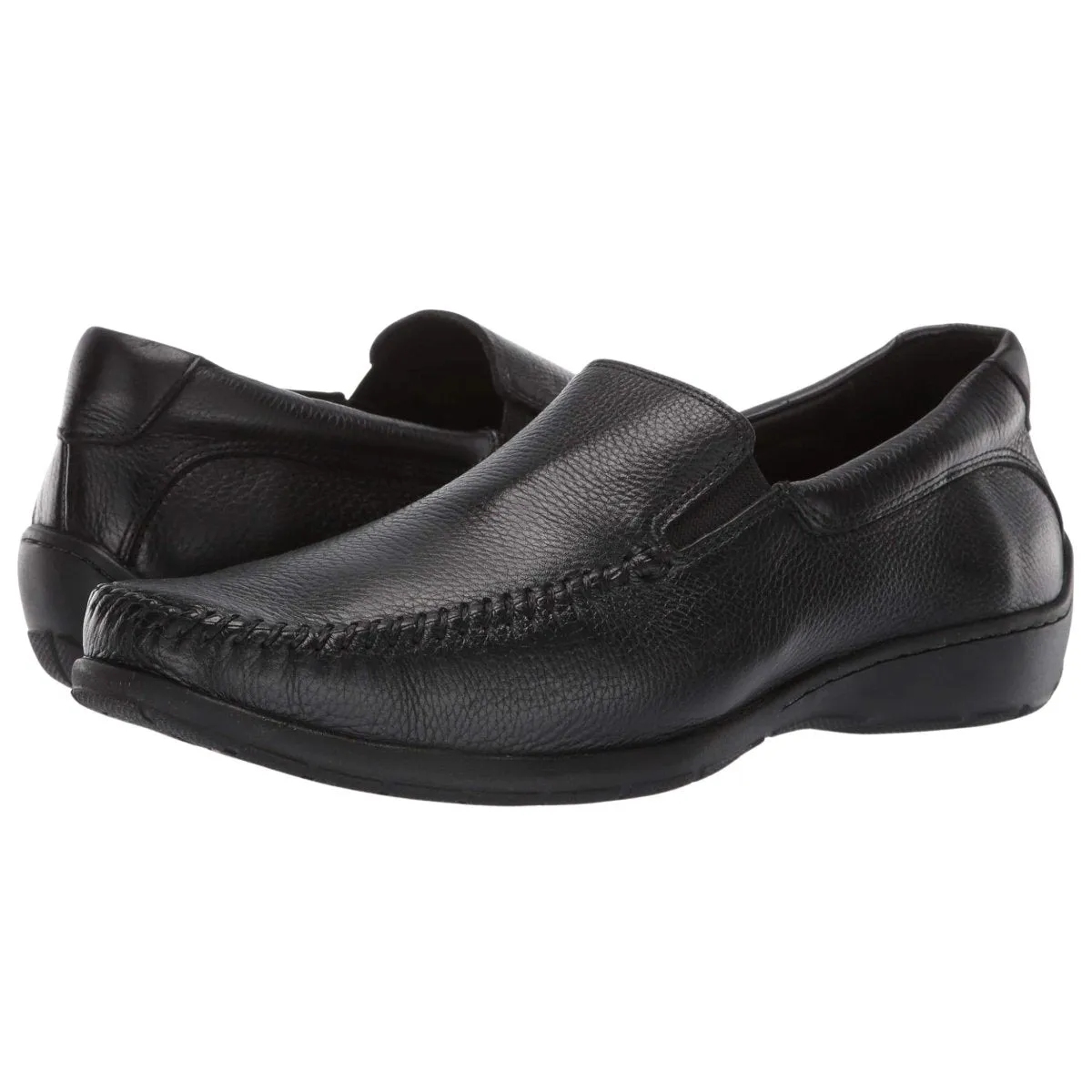 Johnston & Murphy Hommes Crawfoord Venitian Cuir Noir