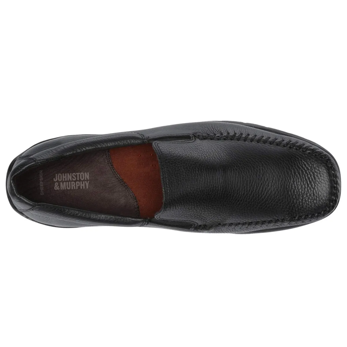 Johnston & Murphy Hommes Crawfoord Venitian Cuir Noir