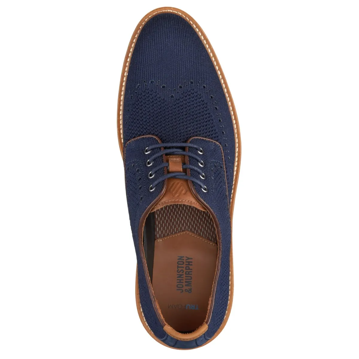 Johnston & Murphy Upton en maille à bout effilé marine pour hommes