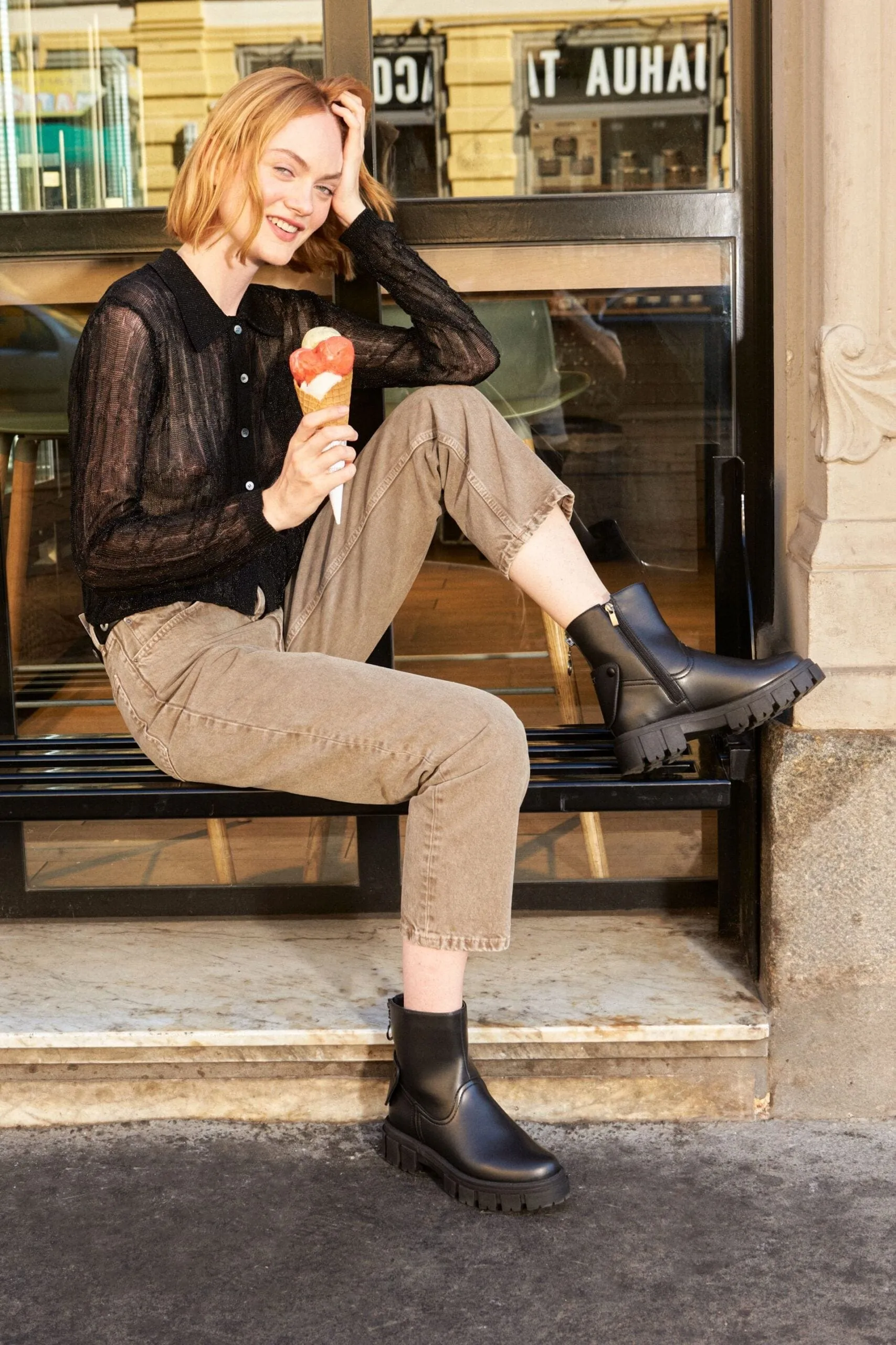 Bottes en Simili-Cuir Kama | Noir