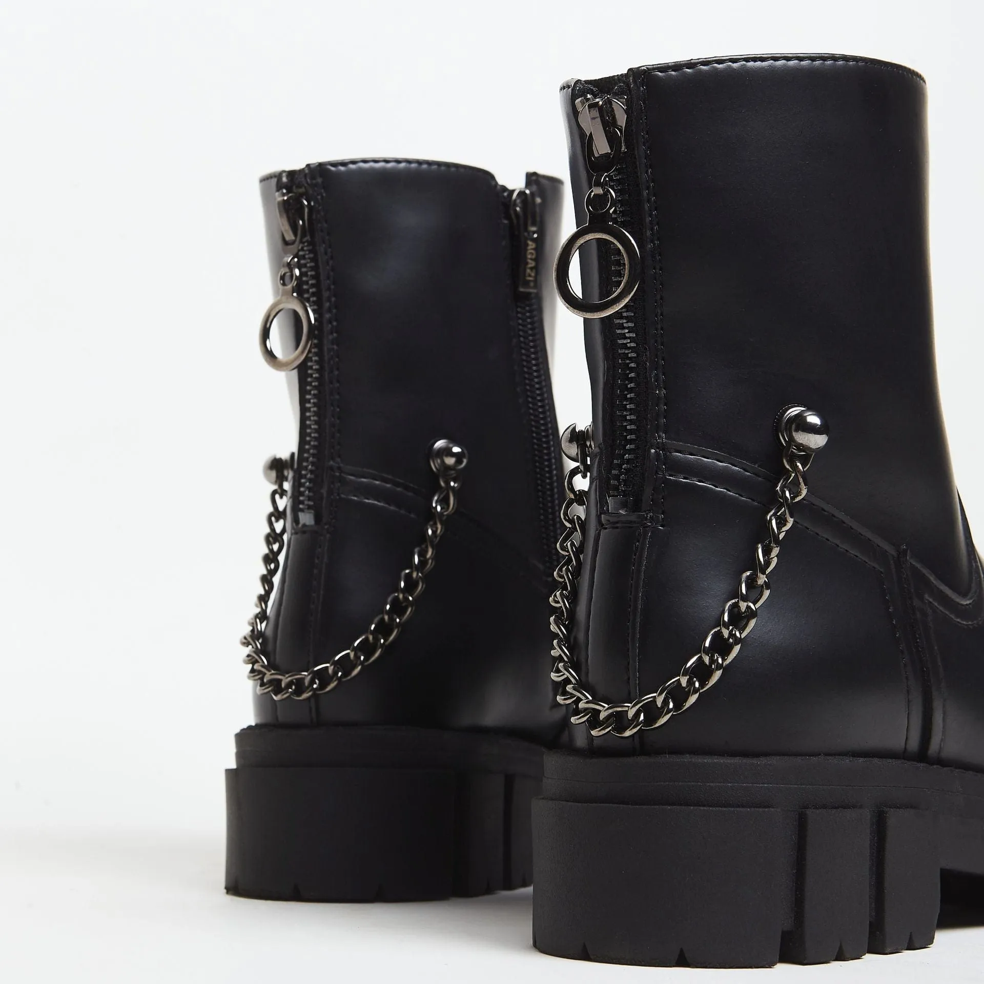 Bottes en Simili-Cuir Kama | Noir