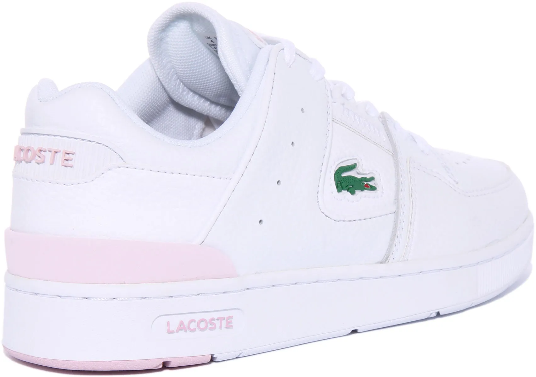 Chaussures Lacoste Court Cage en Blanc Rose pour Femmes
