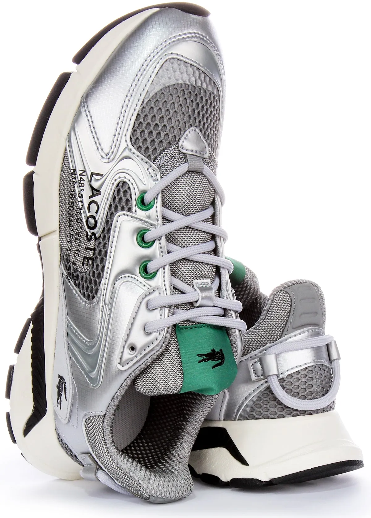 Lacoste L003 Neo En Argent Pour Femmes Chaussures Lacoste