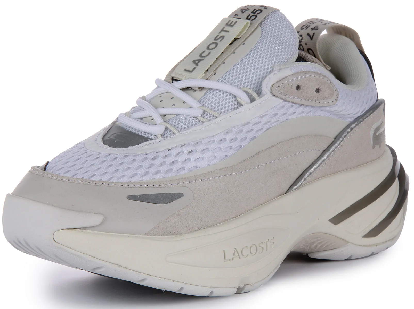 Chaussures Lacoste Odyssa en blanc gris pour femmes