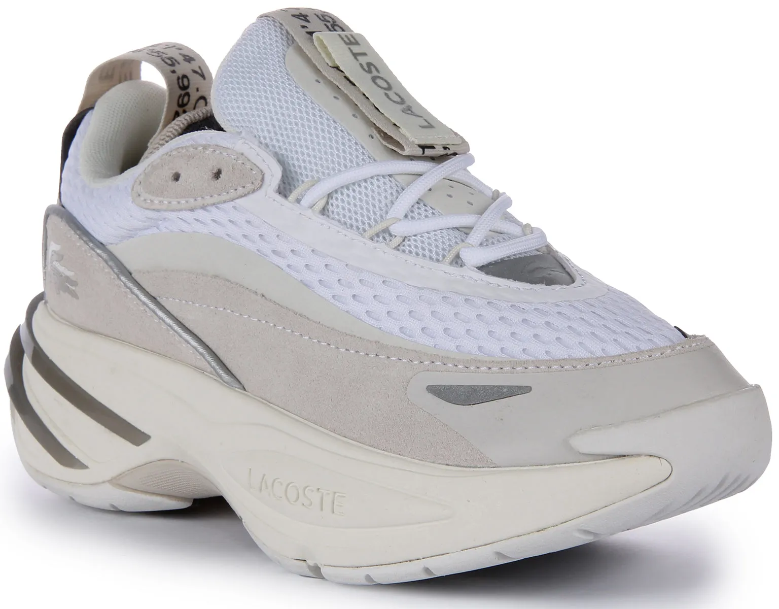 Chaussures Lacoste Odyssa en blanc gris pour femmes