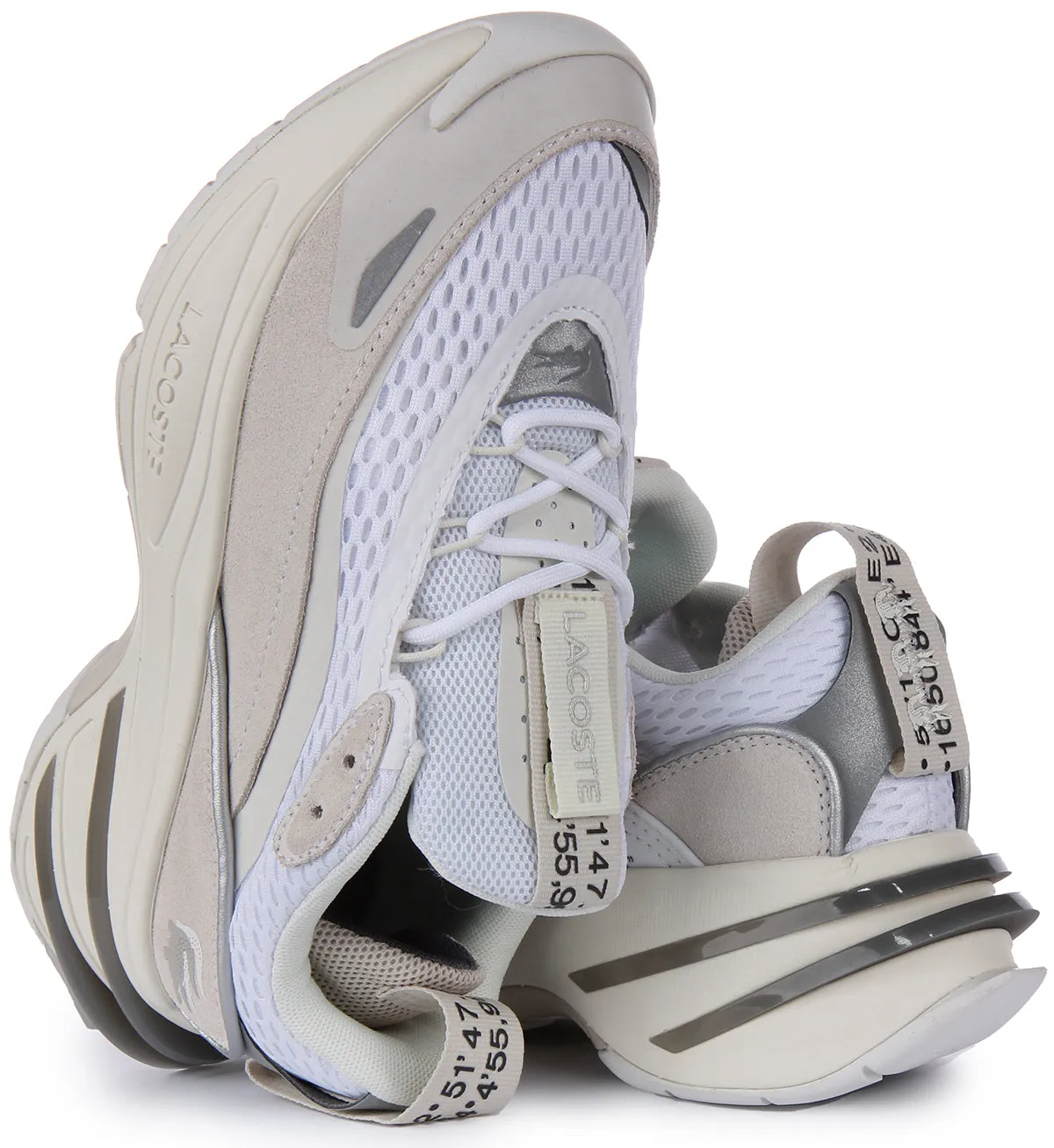 Chaussures Lacoste Odyssa en blanc gris pour femmes
