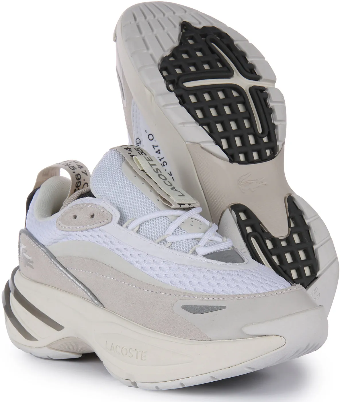 Chaussures Lacoste Odyssa en blanc gris pour femmes