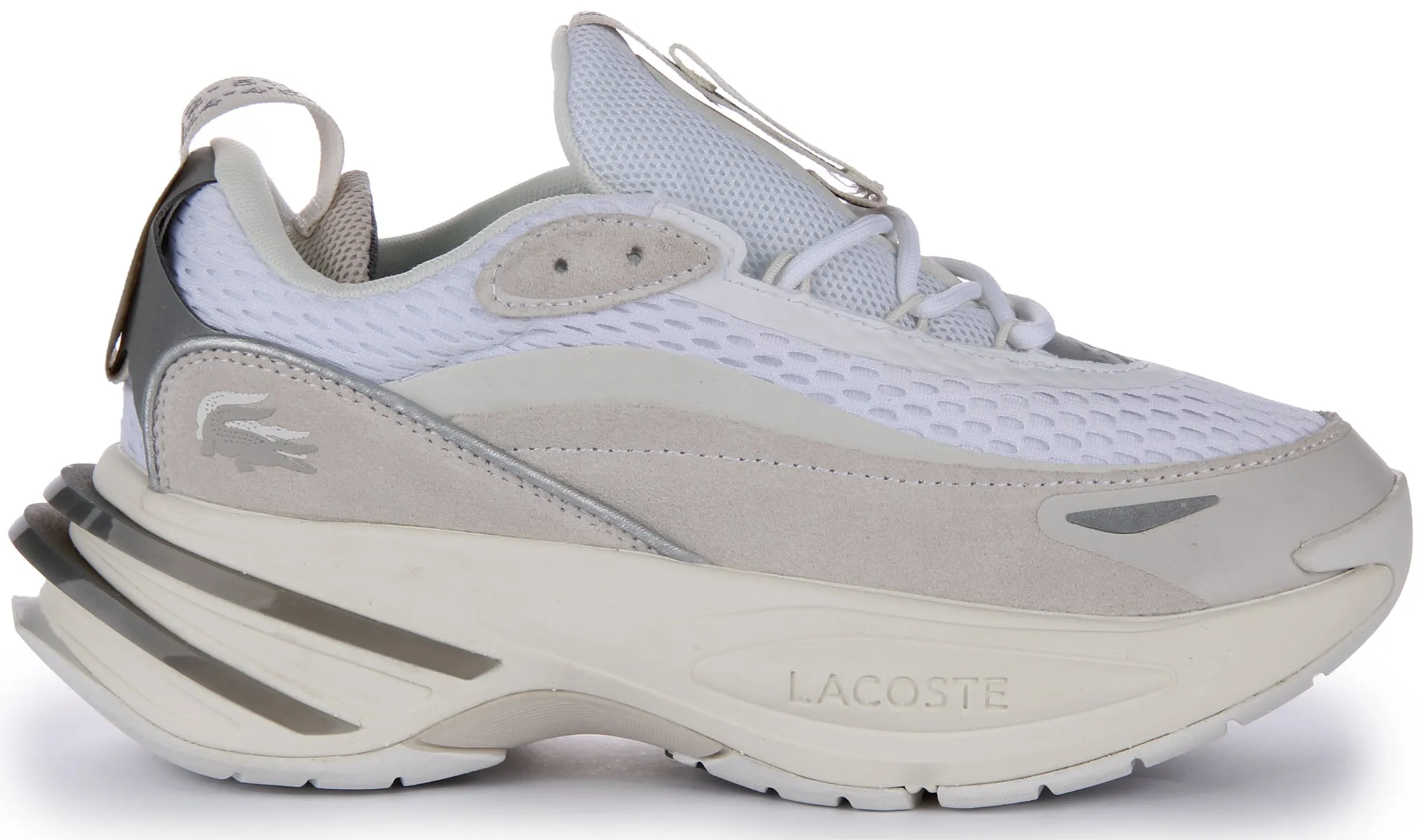 Chaussures Lacoste Odyssa en blanc gris pour femmes