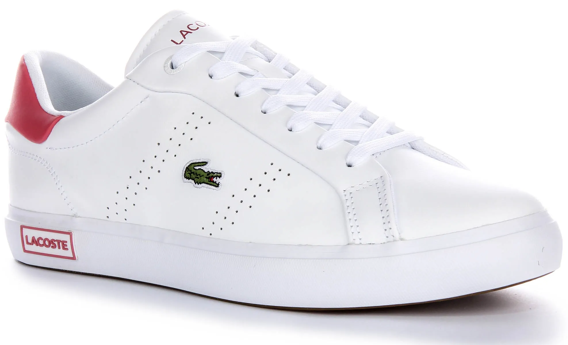 Lacoste Powercourt 2.0 En Blanc Rose Pour Femme Chaussures Lacoste