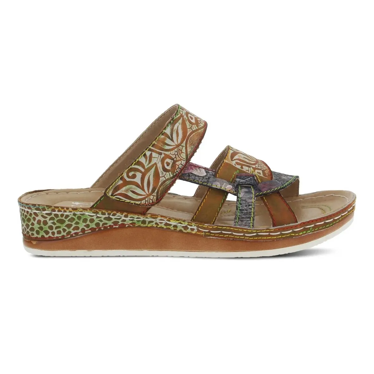 L'Artiste By Spring Step Caiman Camel Multi Cuir