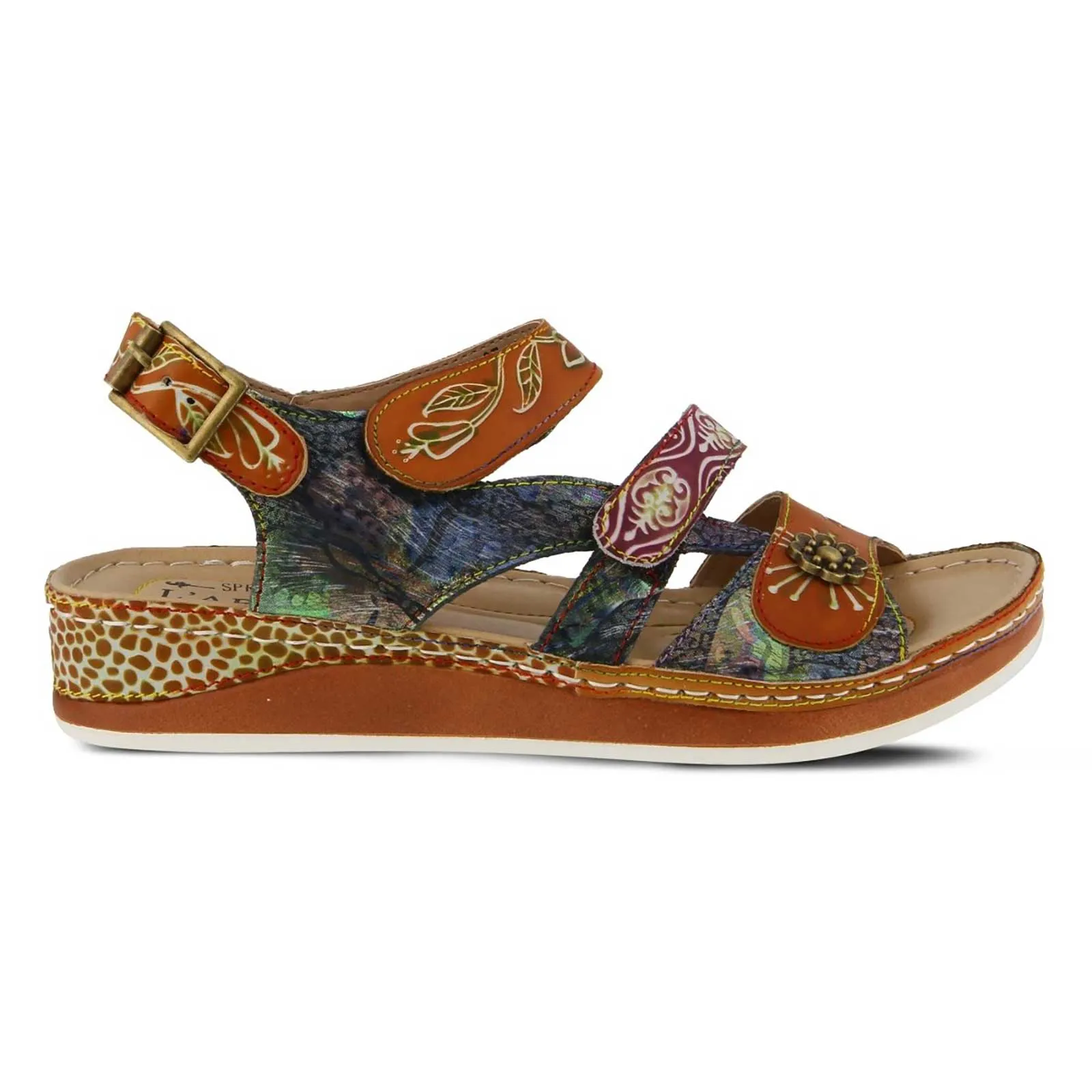 L'artiste par Spring Step Femmes Sumacah Camel Multi