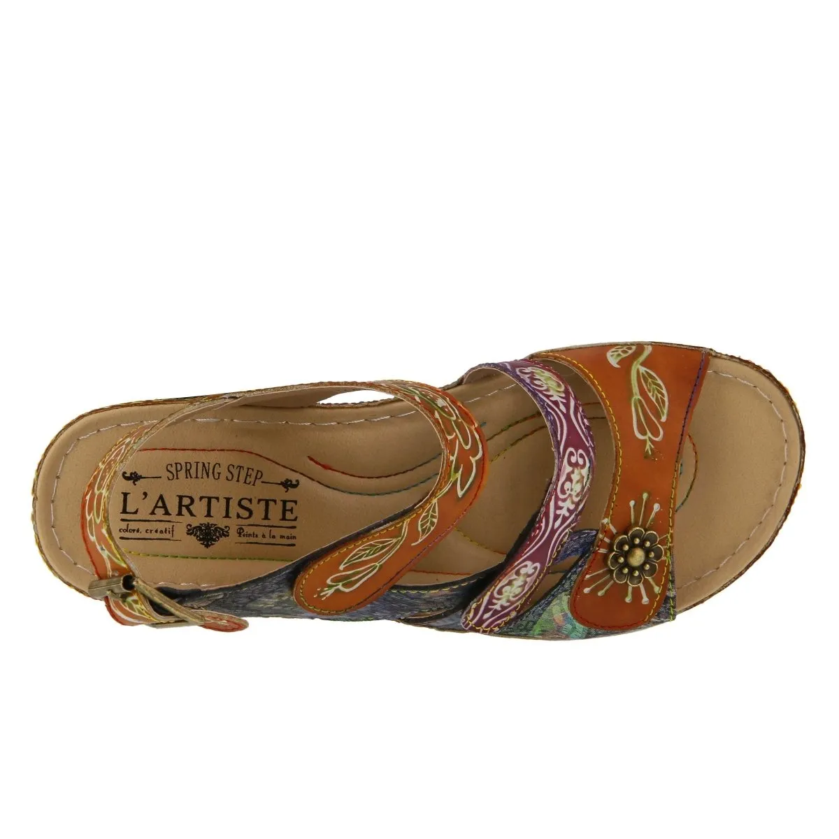 L'artiste par Spring Step Femmes Sumacah Camel Multi