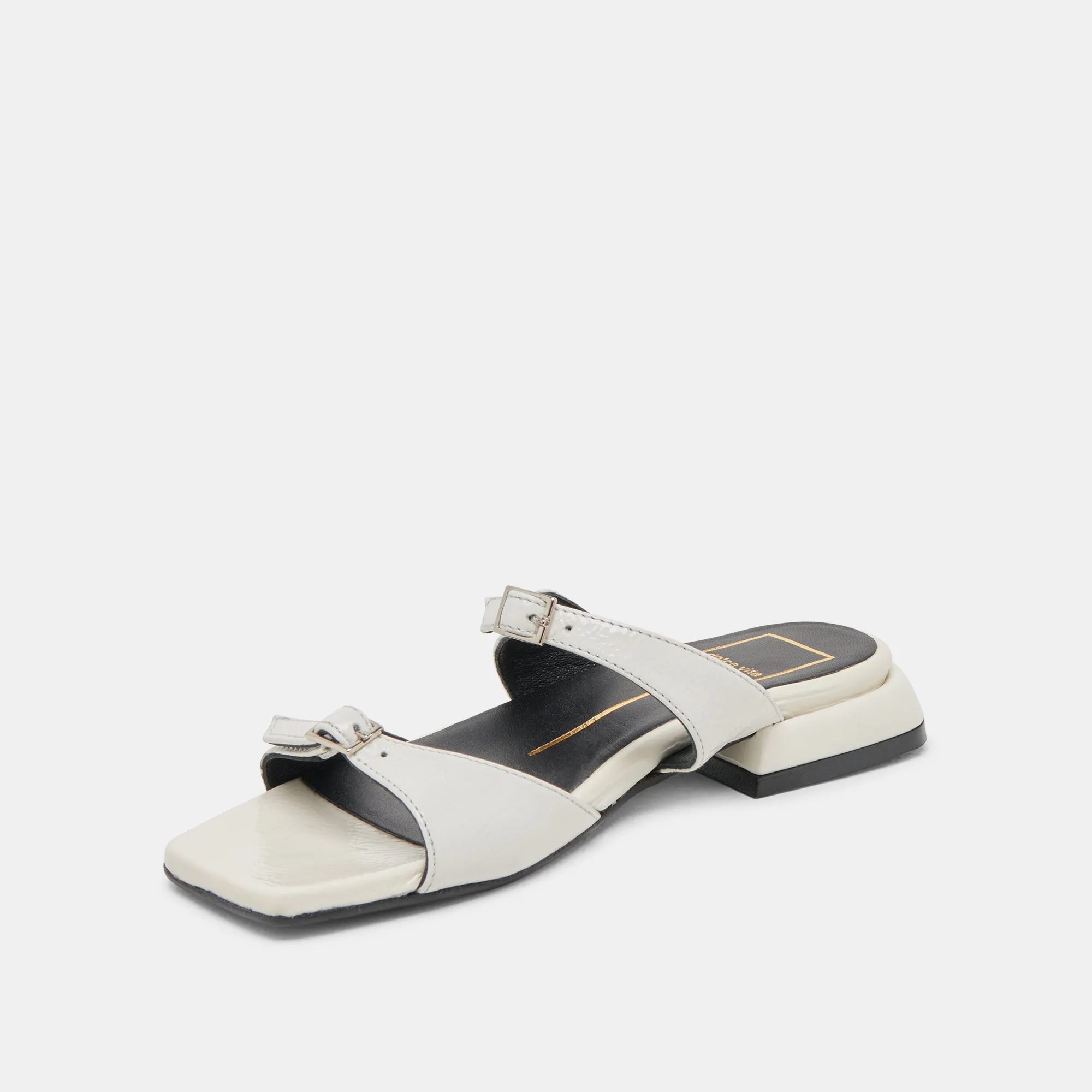 SANDALES LAVERN OFF WHITE PATINÉ FROISSÉ