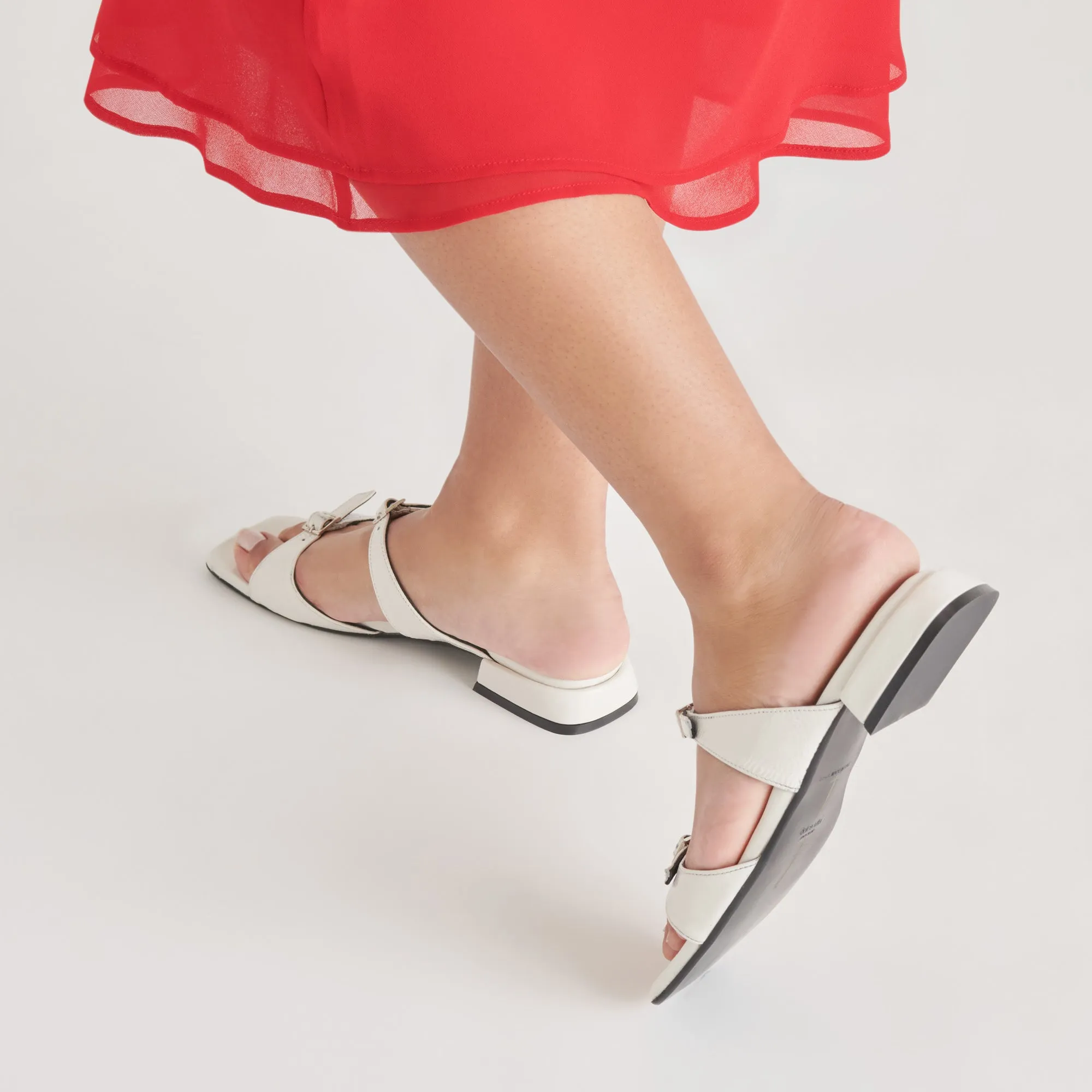 SANDALES LAVERN OFF WHITE PATINÉ FROISSÉ