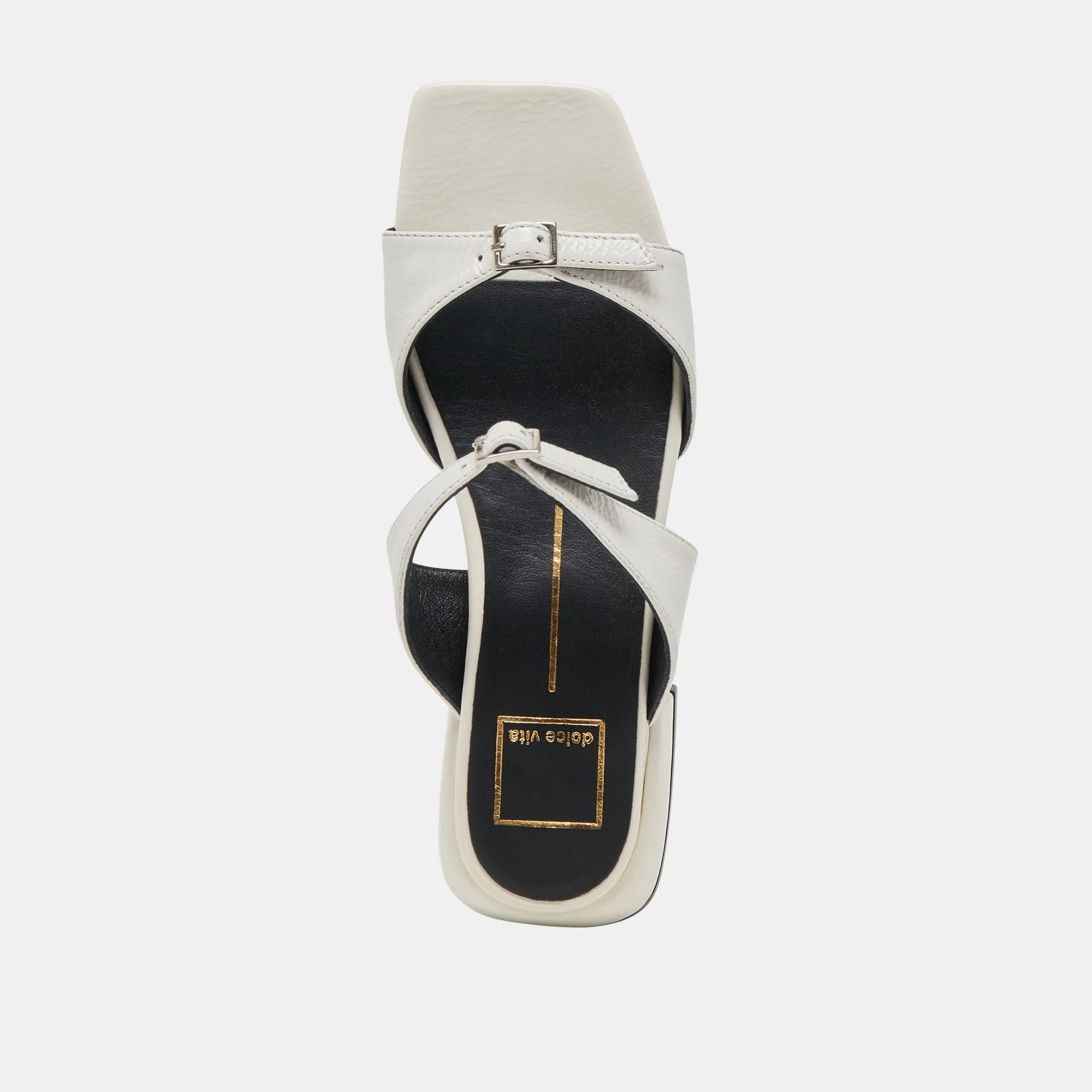 SANDALES LAVERN OFF WHITE PATINÉ FROISSÉ