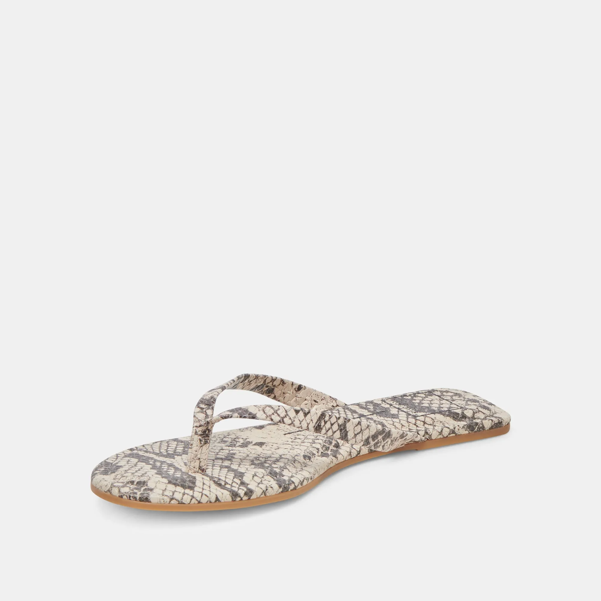 SANDALES LAYNEY NOIR BLANC SERPENT EMBOSSE