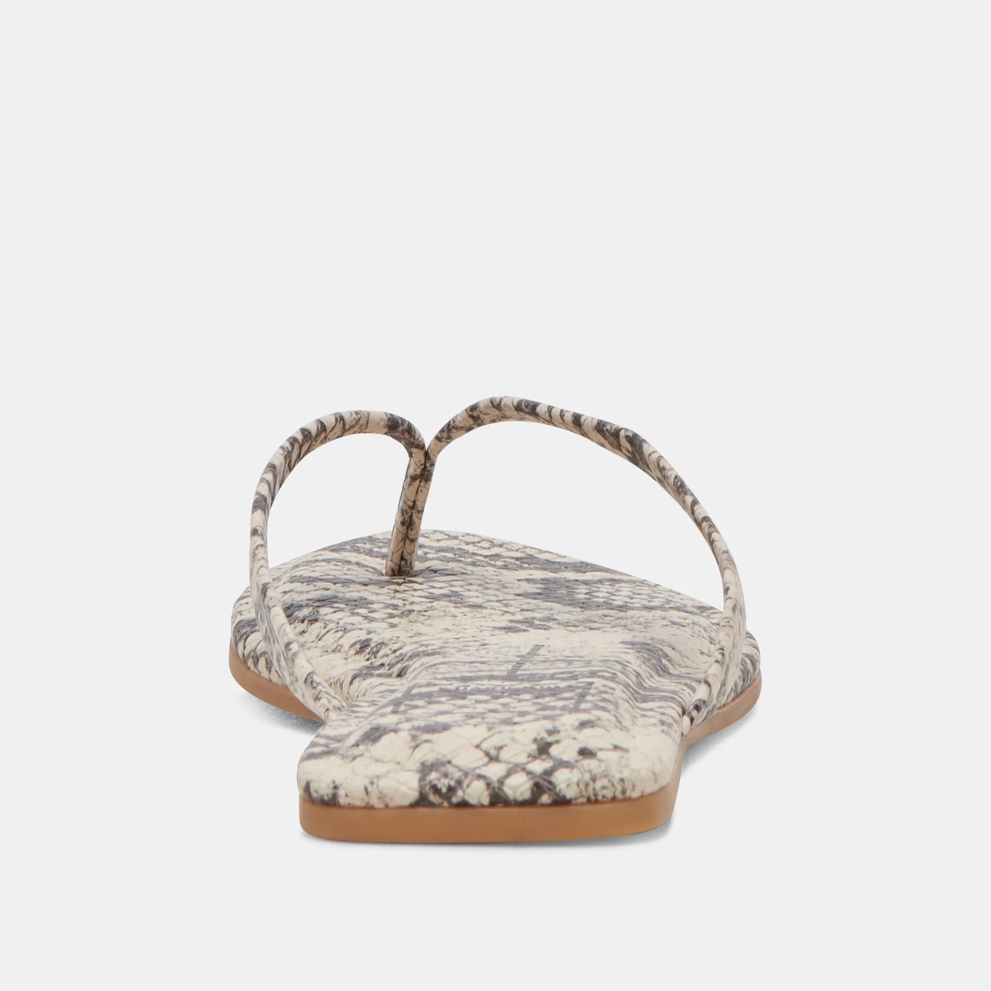 SANDALES LAYNEY NOIR BLANC SERPENT EMBOSSE