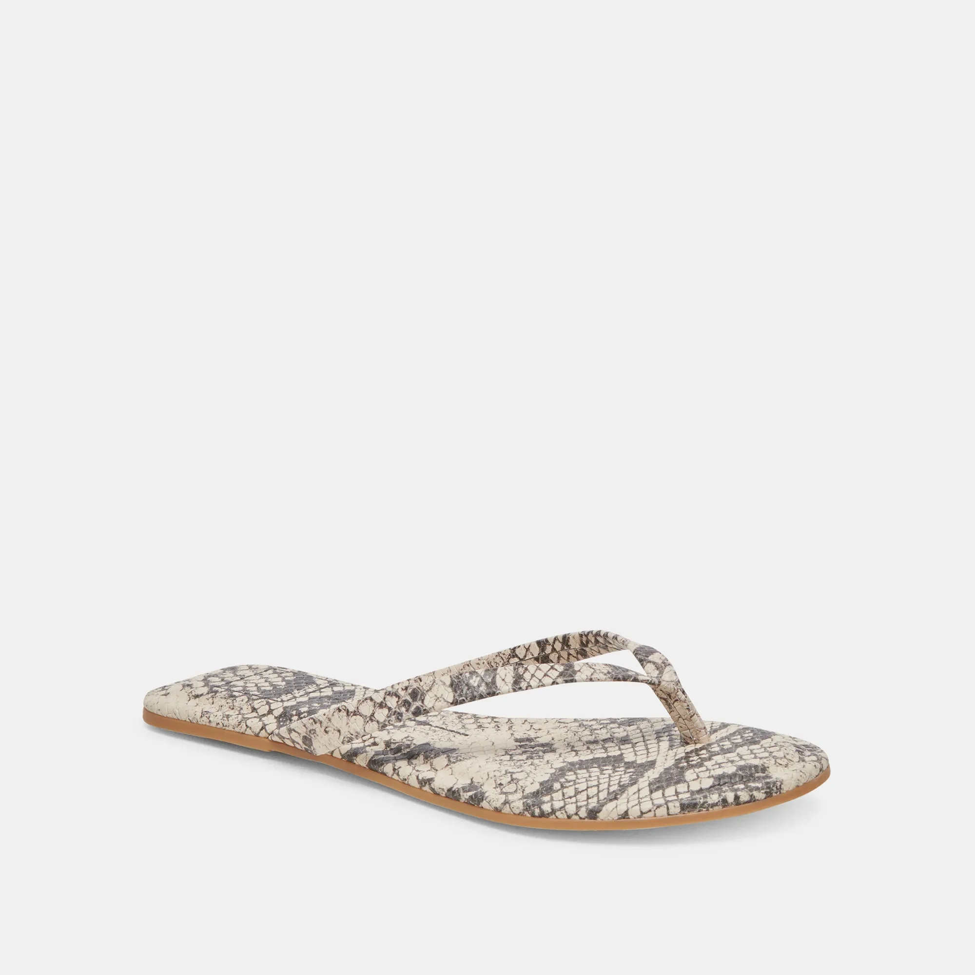 SANDALES LAYNEY NOIR BLANC SERPENT EMBOSSE