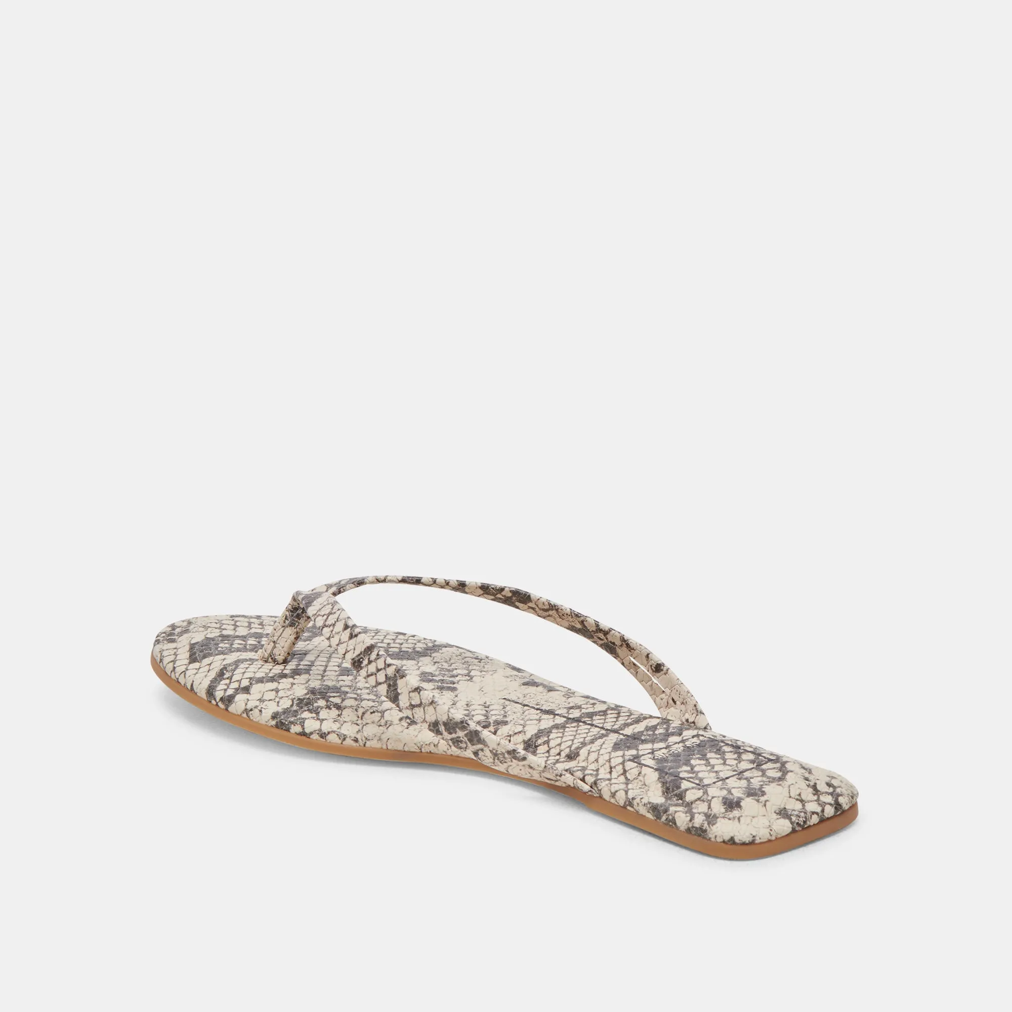 SANDALES LAYNEY NOIR BLANC SERPENT EMBOSSE