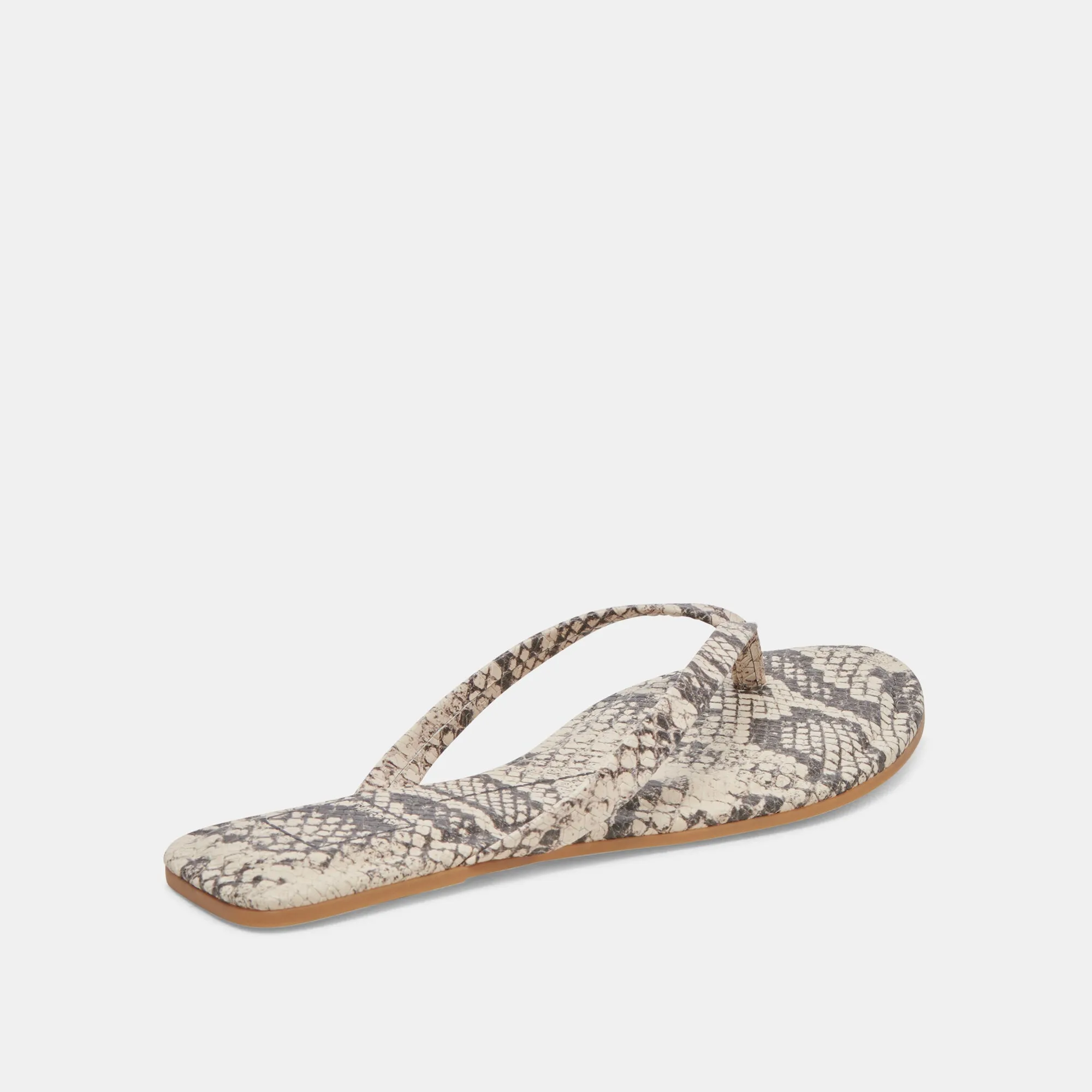 SANDALES LAYNEY NOIR BLANC SERPENT EMBOSSE