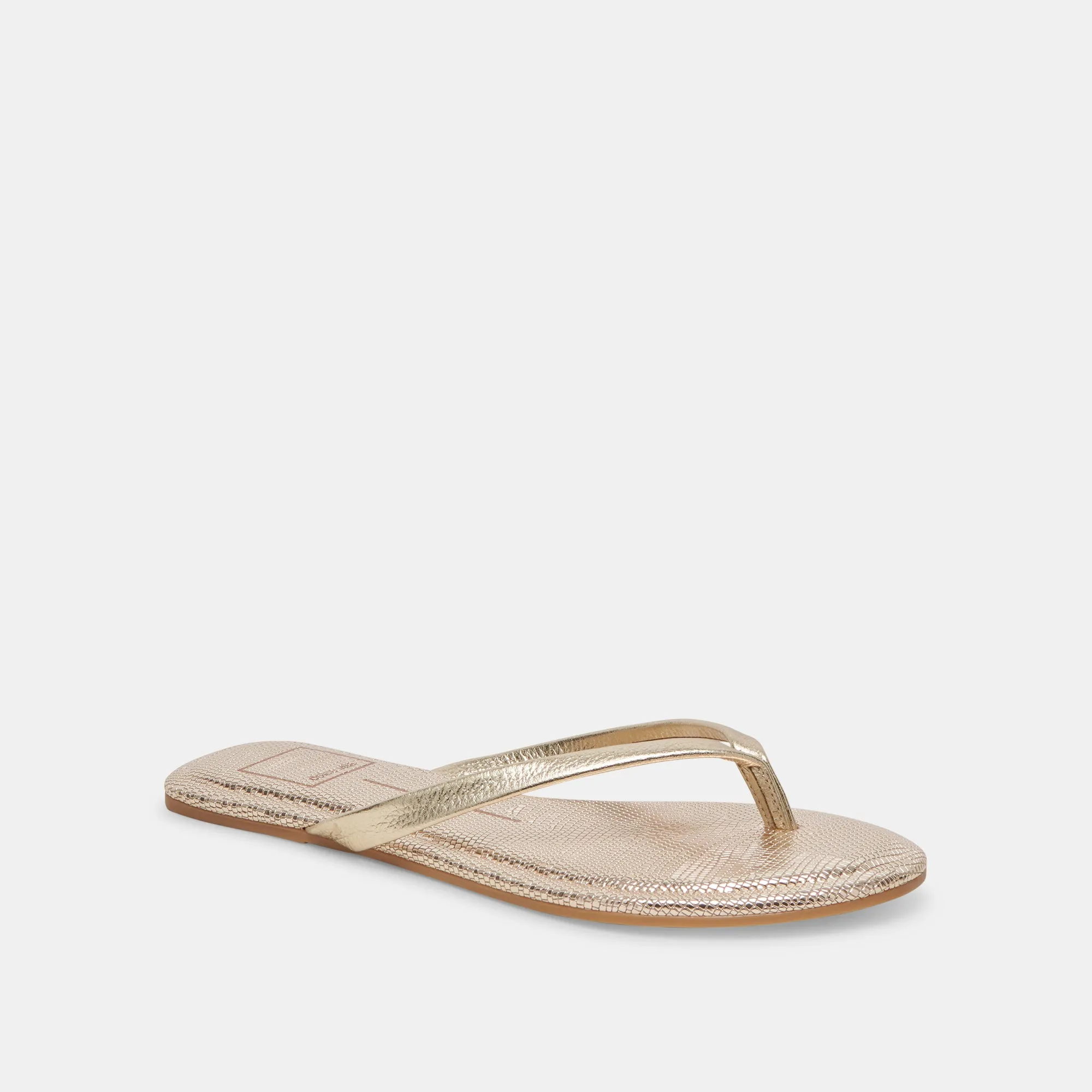 SANDALES LAYNEY CUIR MÉTALLISÉ OR CLAIR